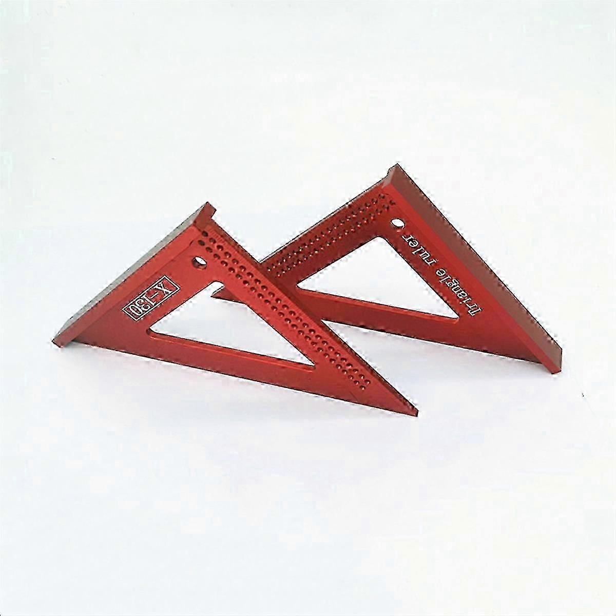 Woodworking Hole Scribing Gauge 45/90 Degree Triangular Ruler Double Scale Right Angle Ruler Measuring Marking Tool js