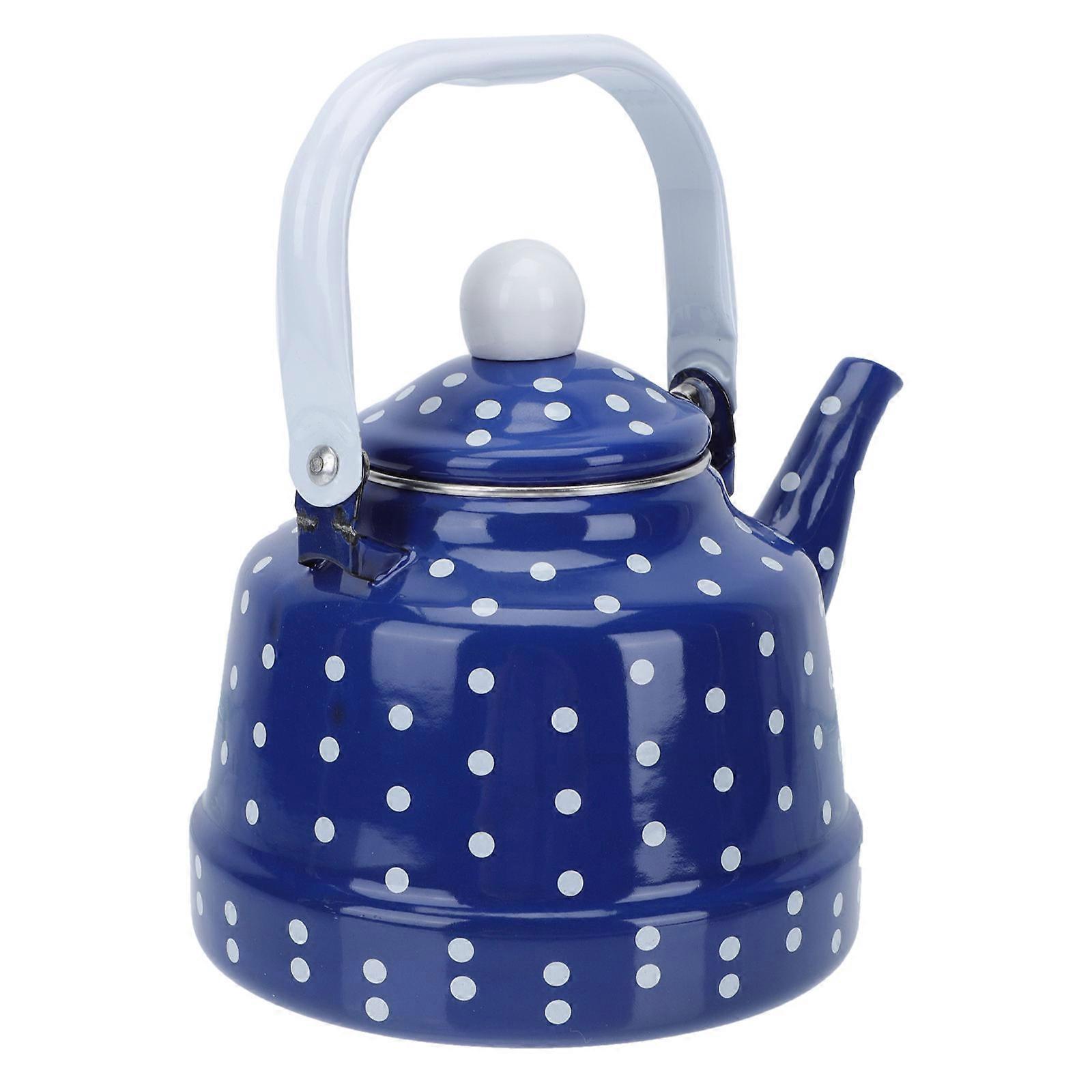 Enamel Water Boiling Kettle with Food Grade Corrosion Resistant Material, Large Spout for Fast Filling, Secure Lid Seal for Household Kitchen Use