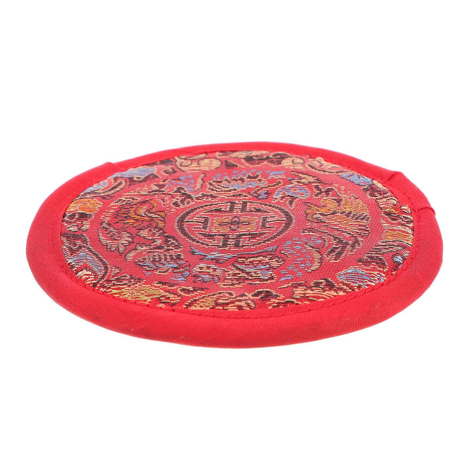 Buddhist Singing Bowl Cushion Handmade Nepalese Meditation Pillow for Holistic and Mindfulness Rituals Practical Accessory