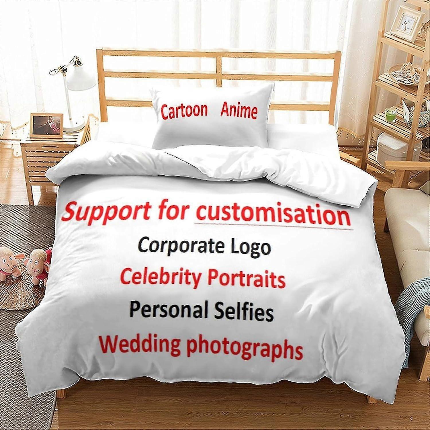 Customizable Soft Microfiber Duvet Cover Set with Picture Option