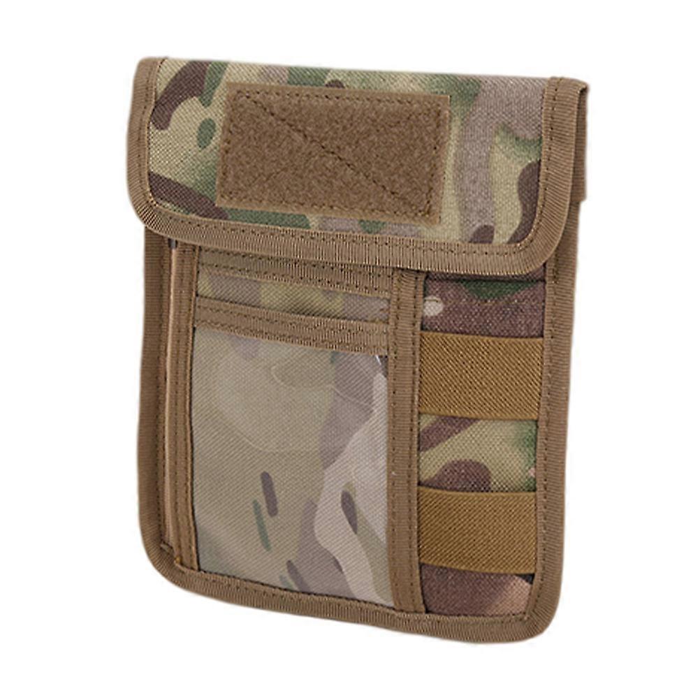 Portable Cards Pouch for Outdoor Use Camouflage Cloth with Strap for Hiking and Bike Riding 1Pc