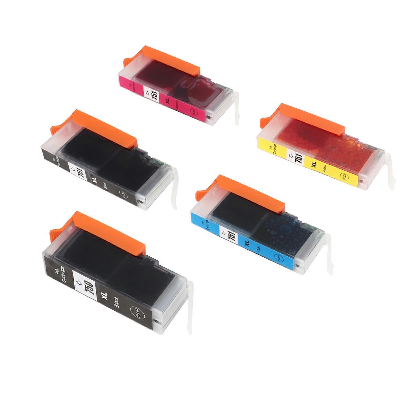 Printer Ink Cartridge Set Fluent Clear Printing Robust Ink Cartridge Replacement for PIXMA MG5470 BK BK C M Y 5 Colors