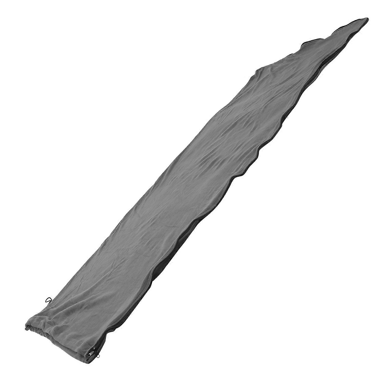 Fleece Sleeping Bag Warm Sleeping Pouch Outdoor Sleeping Bag Envelope Shape Grey 180x75x0.5cm Easy to Wash 1Set