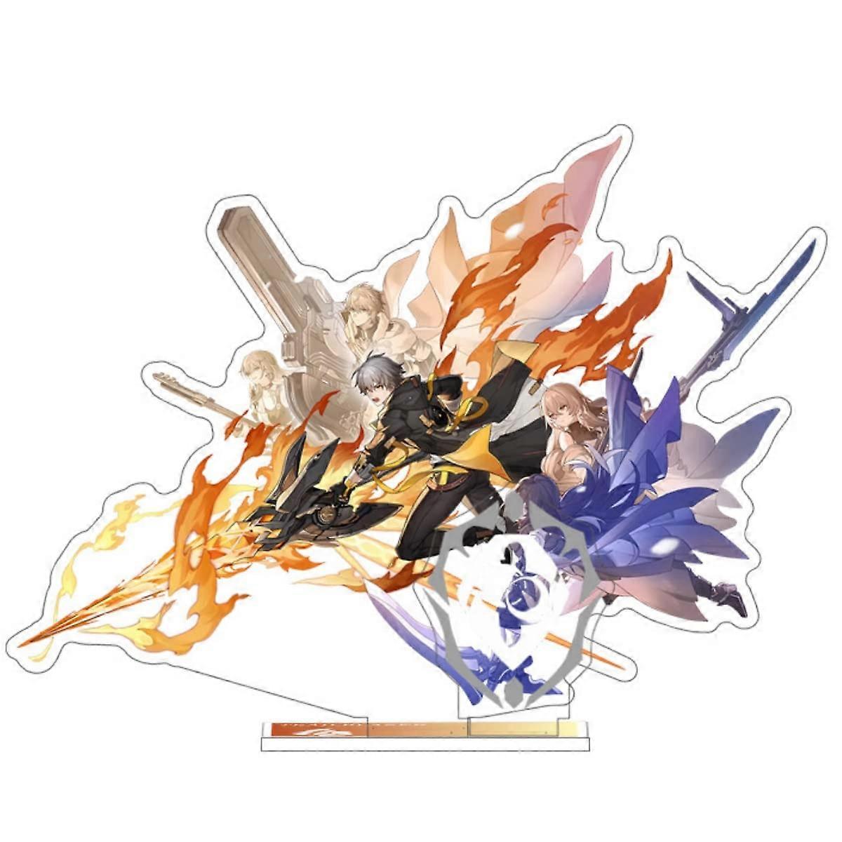 Game Bilayer Figure Stand Game Figure Acrylic Peripheral Ornaments Collections Cosplay (Trailblazer Caelus 2)