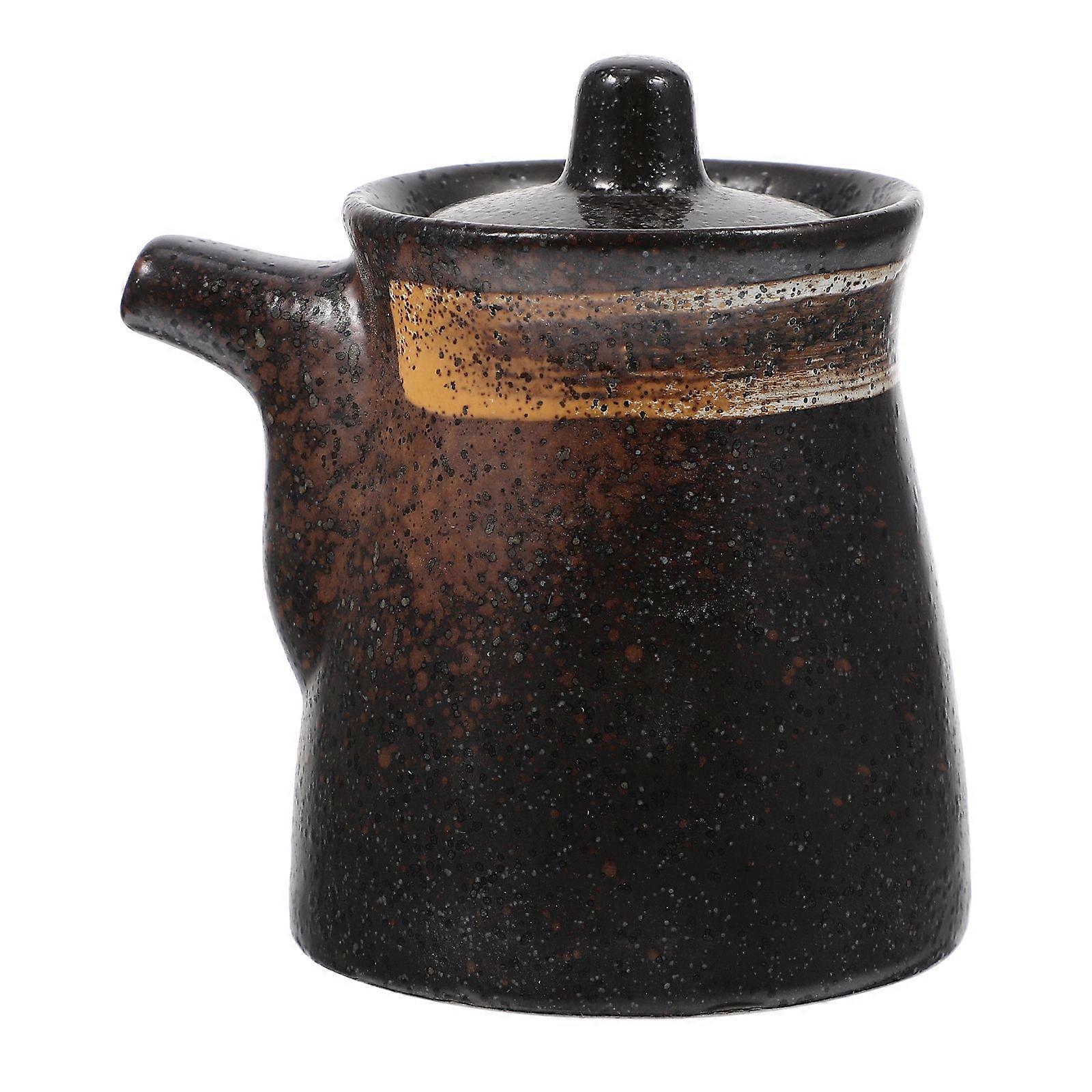 Japanese Style Soy Sauce Container Ceramic Condiment Pot Decorative Vinegar Container Oil Dispenser