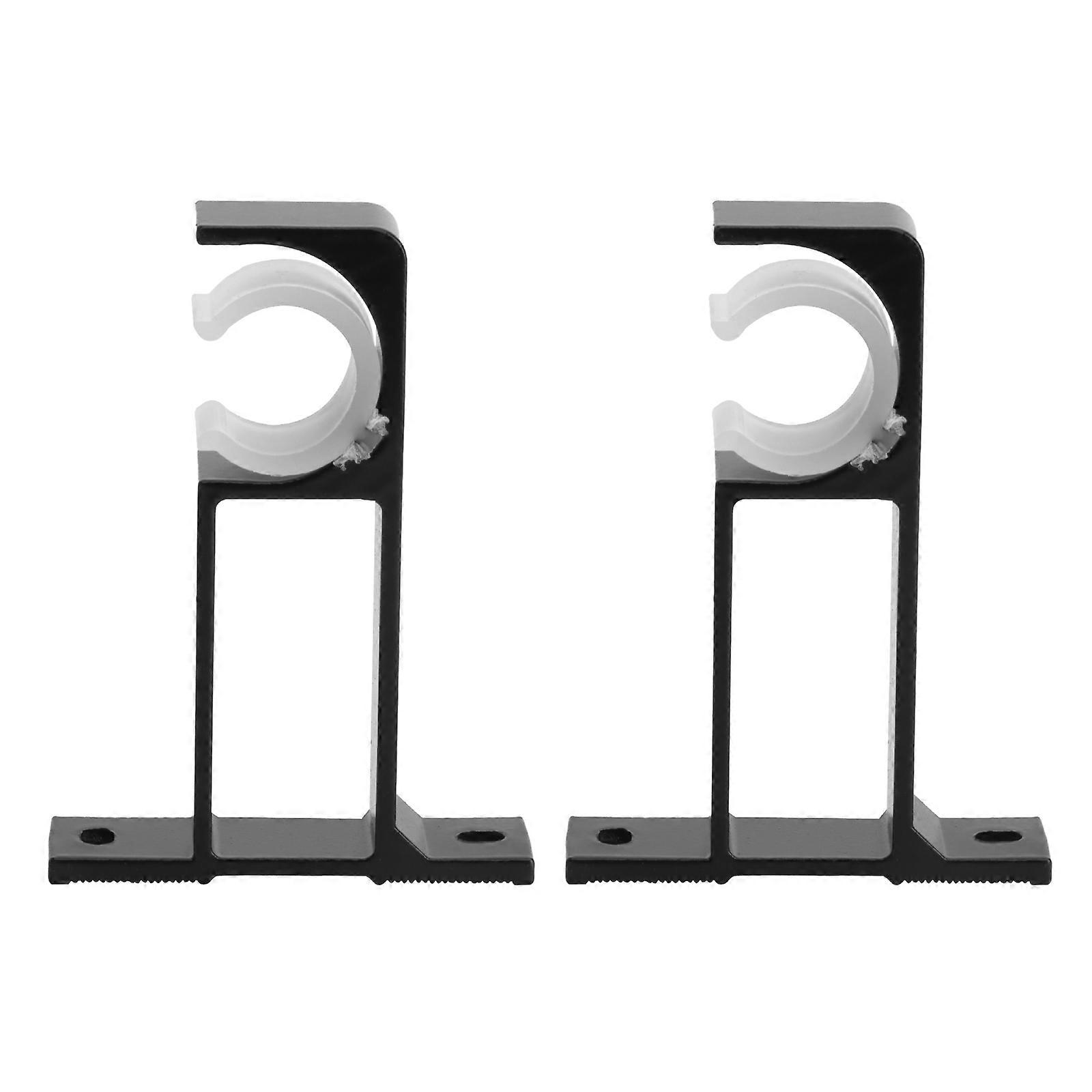 2PCS Curtain Rod Side Brackets for Single Rod Mount