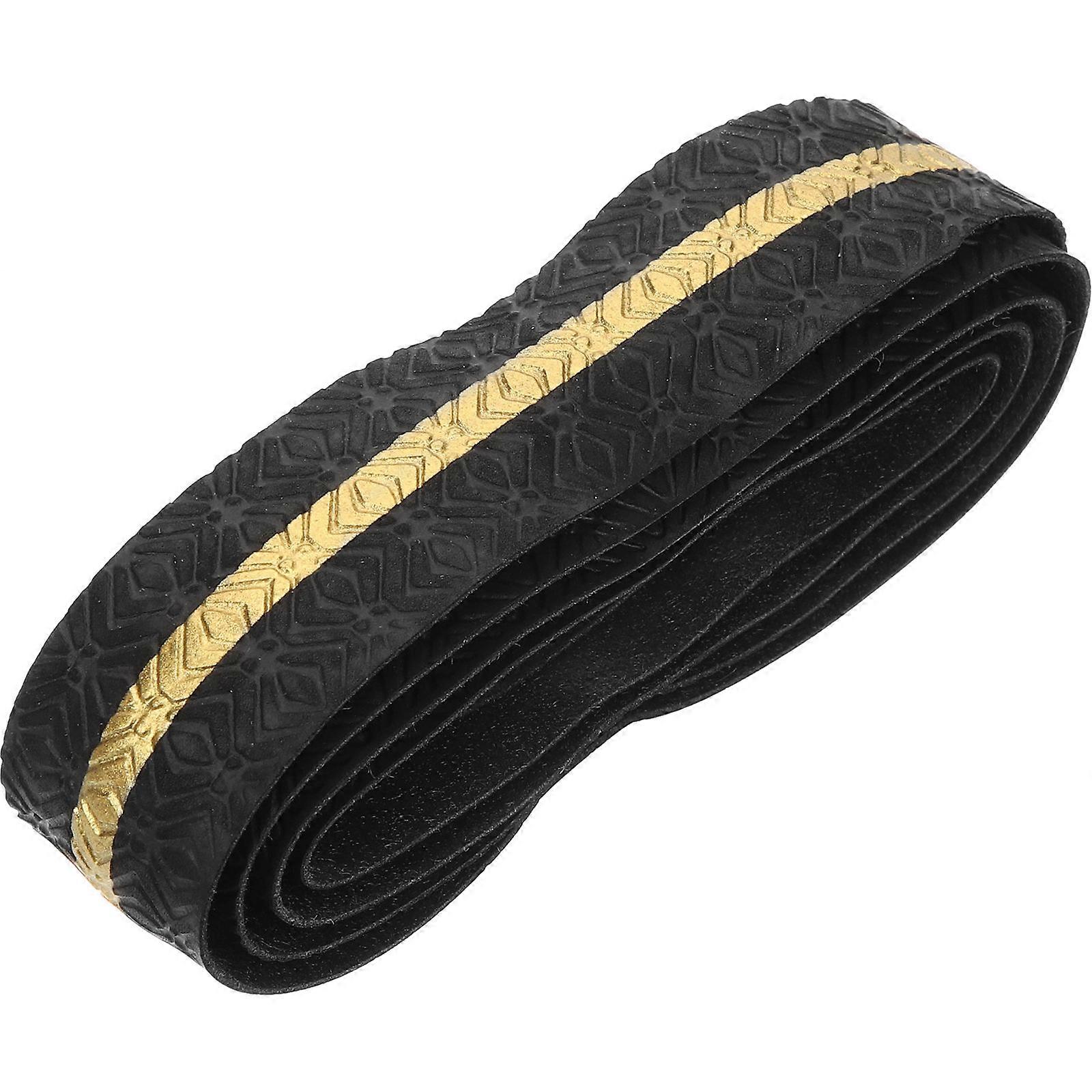 AntiSlip Racket Grip Tape for Tennis and Badminton with Doublelayer PU Material Black Color
