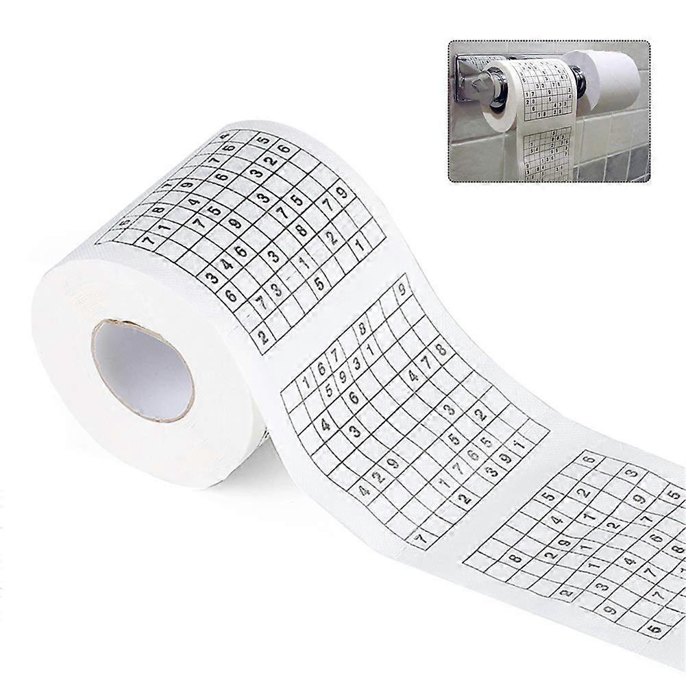 Durable Sudoku Printed Tissue Paper Toilet Paper Fun Game Funny Practical Tools for Life