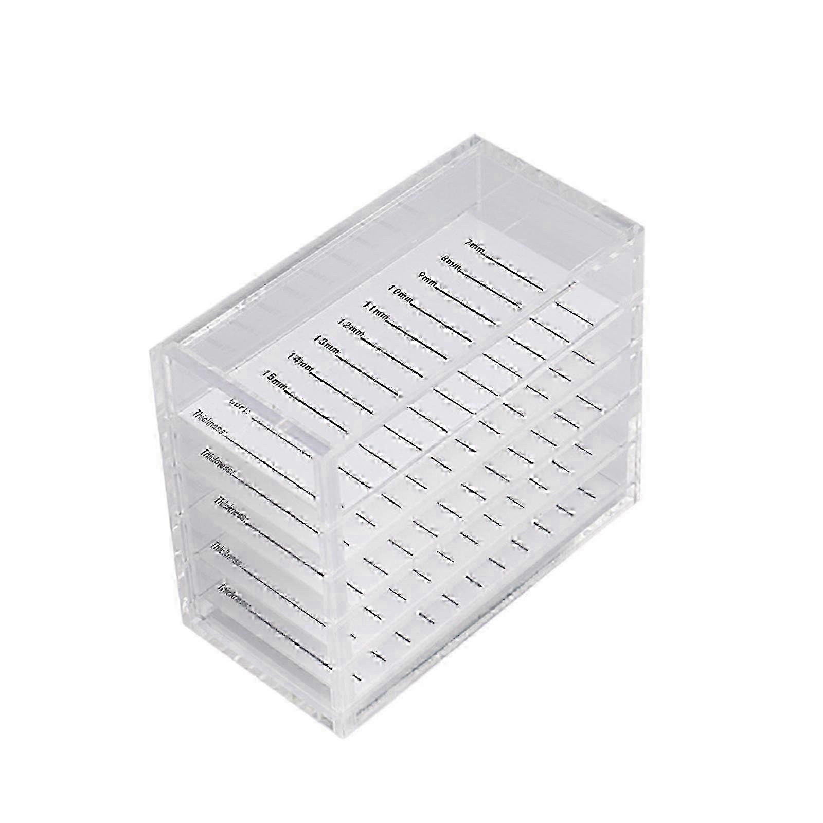 Acrylic 5-Layer Eyelash Storage Box: Clear Display Case for False Lashes & Makeup