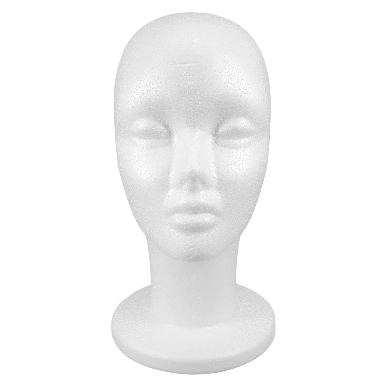 White Foam Mannequin Head for Display Realistic Simulation and Stable 1 Piece