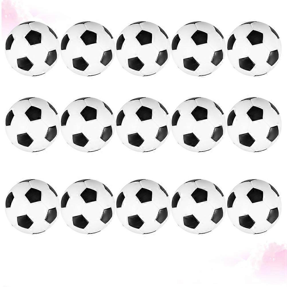 15pcs Mini Table Soccer Balls Replacement Foosballs Black and White Durable Design for Tabletop Soccer Games Adults