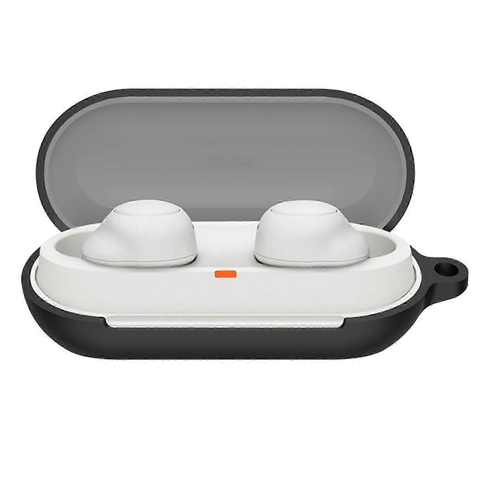 2025 Silicone Earphone Case Protective Cover with Hook Shockproof for WF-C700N Wireless Bluetooth-compatible Earbud  Black