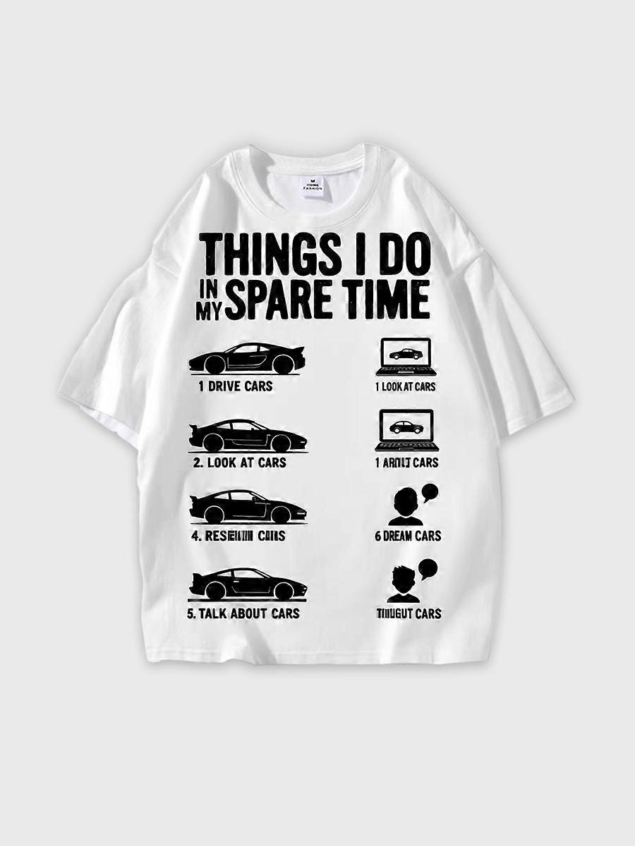 T-shirt round neck Pattern loose short sleeve N177