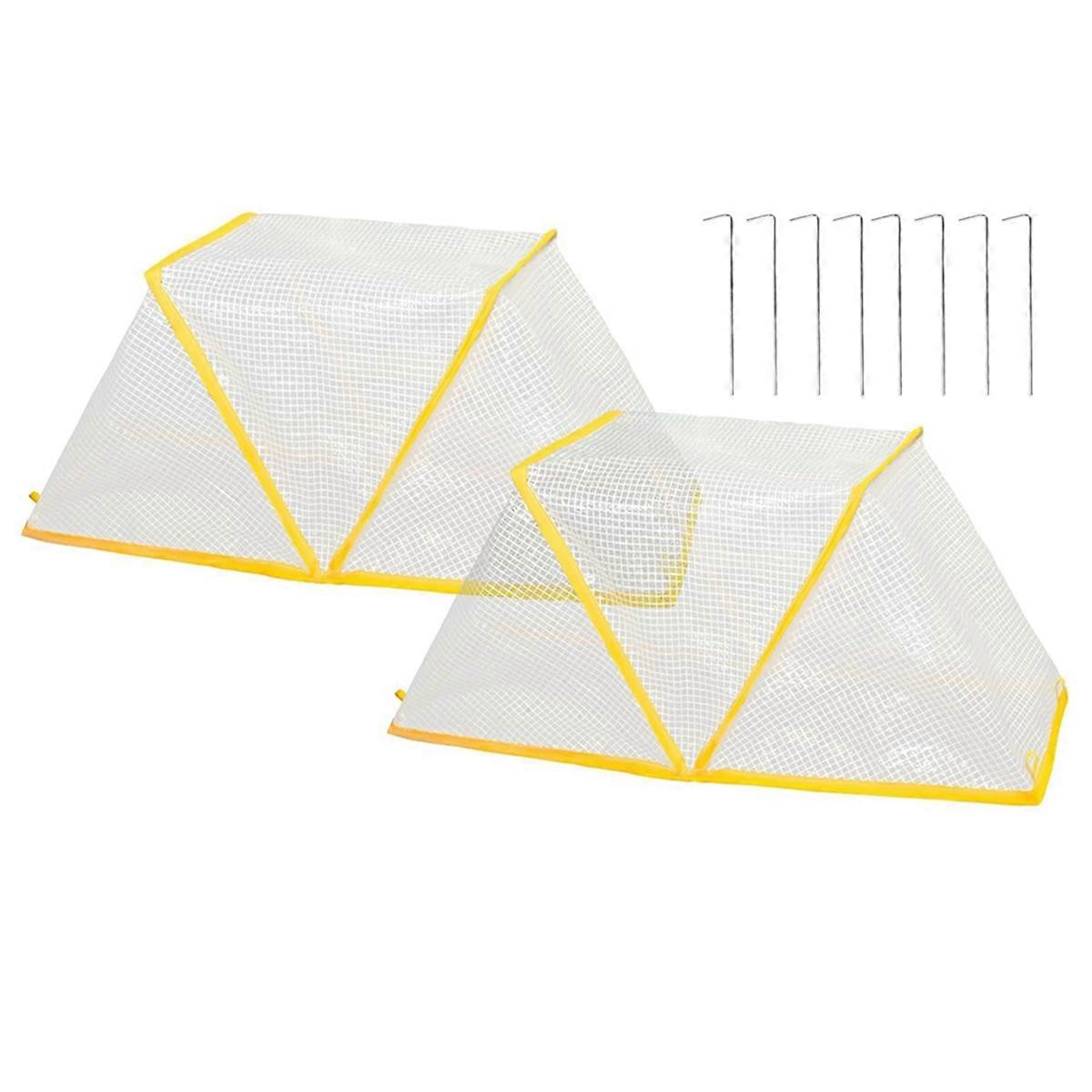2Pcs Garden Row Accelerator Plants Cover,80x34x35cm Foldable Raised Garden Beds Vegetable Rows Plan