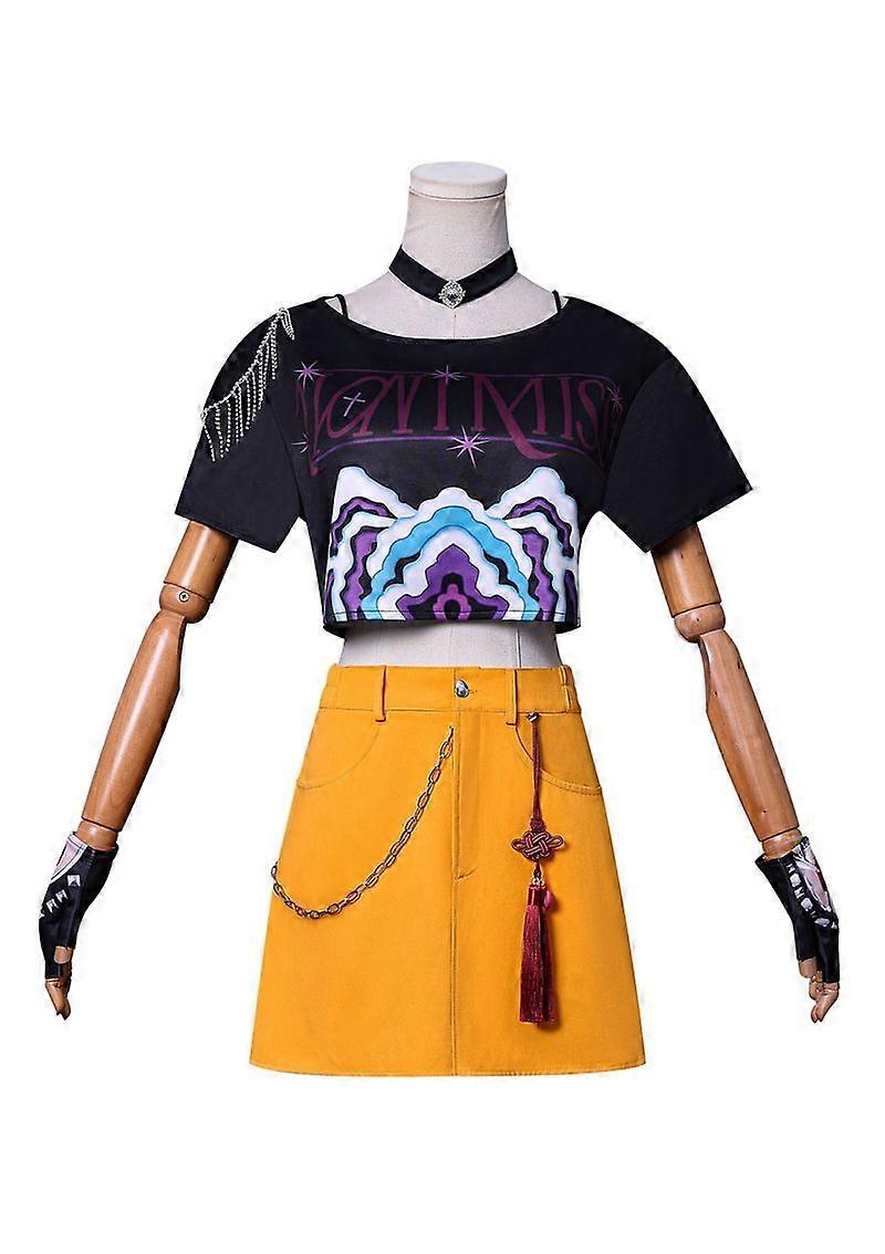 KPop Demon Hunters Mira Cosplay Costume Set Halloween Party Fancy Dress for Womens A