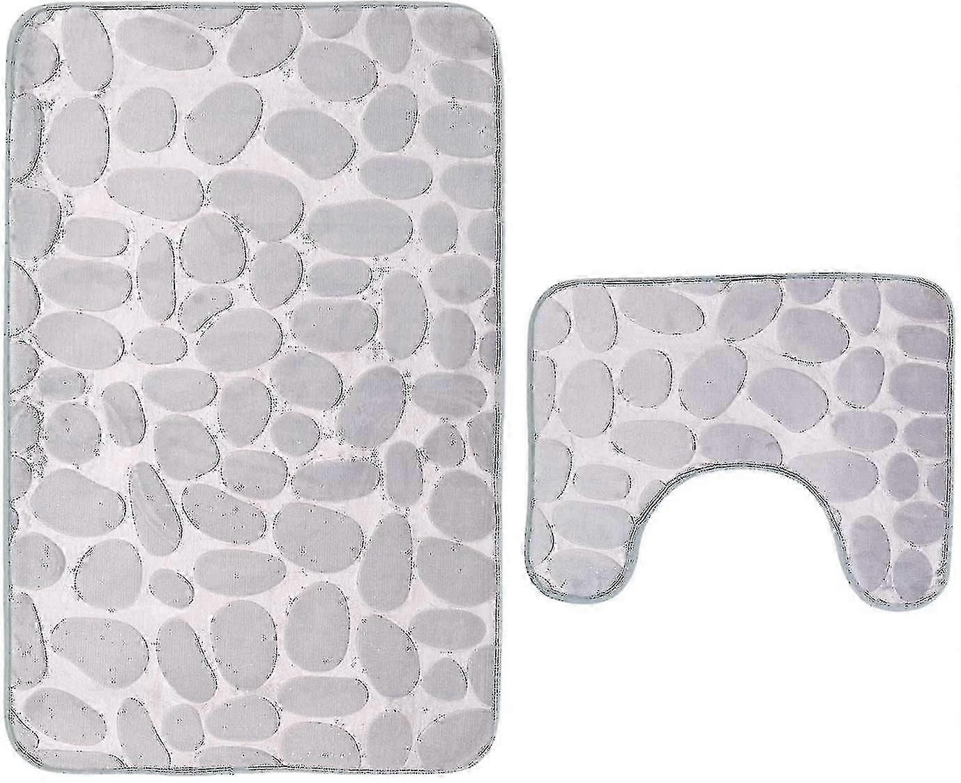 Badezimmermatten-Set WC-Teppich-Fußmatten-Set Waschbare rutschfeste Badezimmermatte