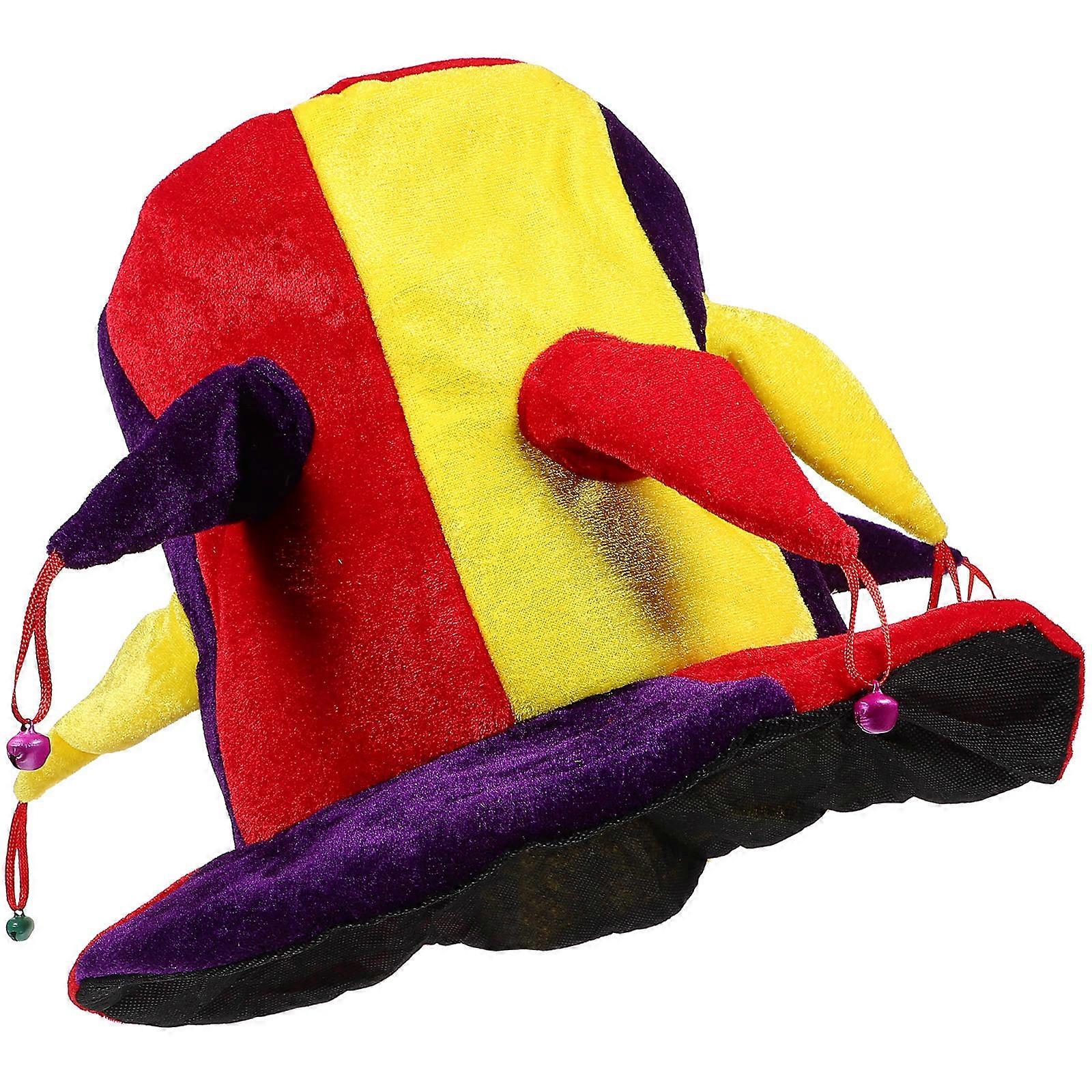 Durable Cloth Clown Hat for Adults Multi Color Comfortable to Wear Suitable for Costume Parties and Halloween 1 Size Fits Most