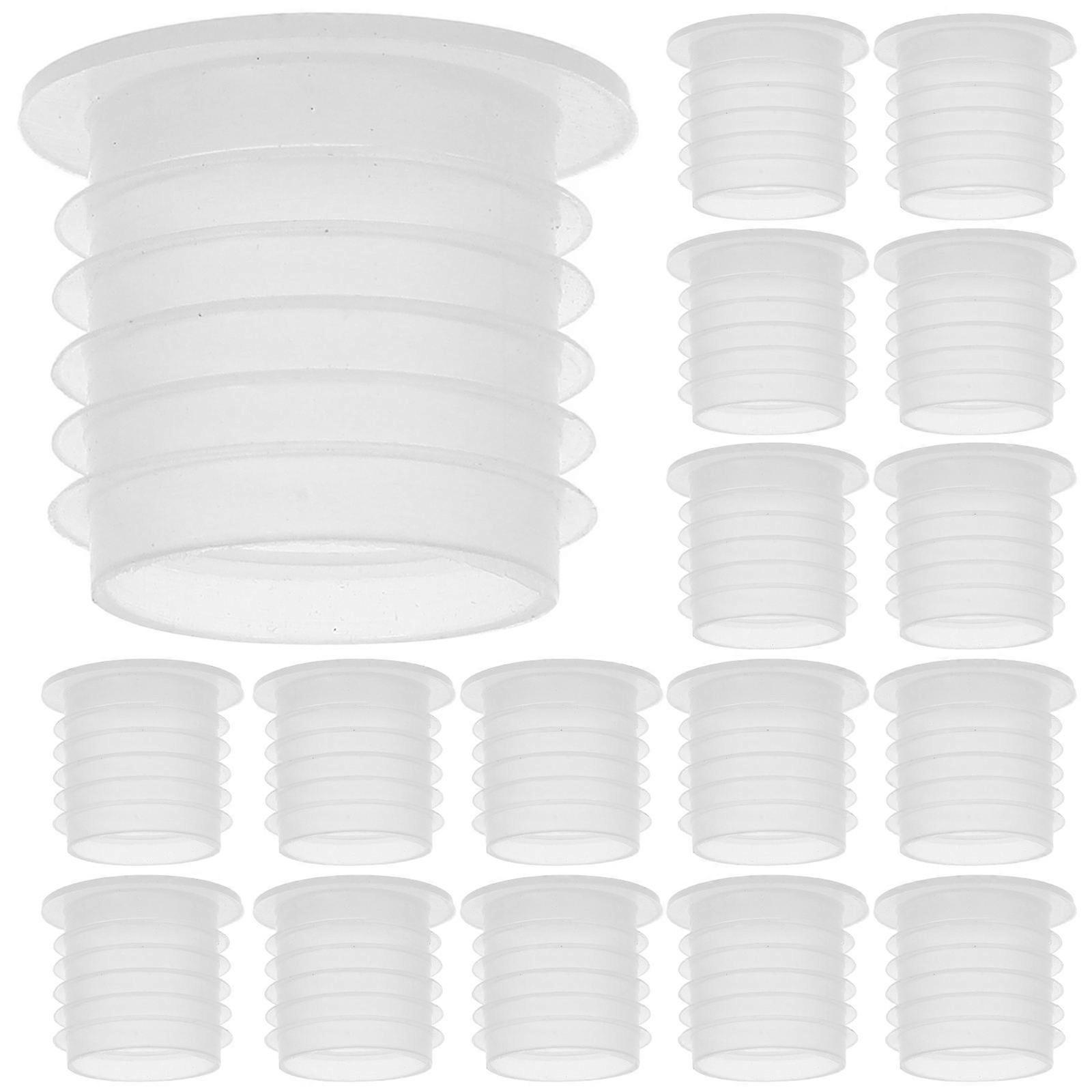 Reusable Plastic Salt and Pepper Shaker Stoppers for Bottles Pots and Pipes 100 Pieces White