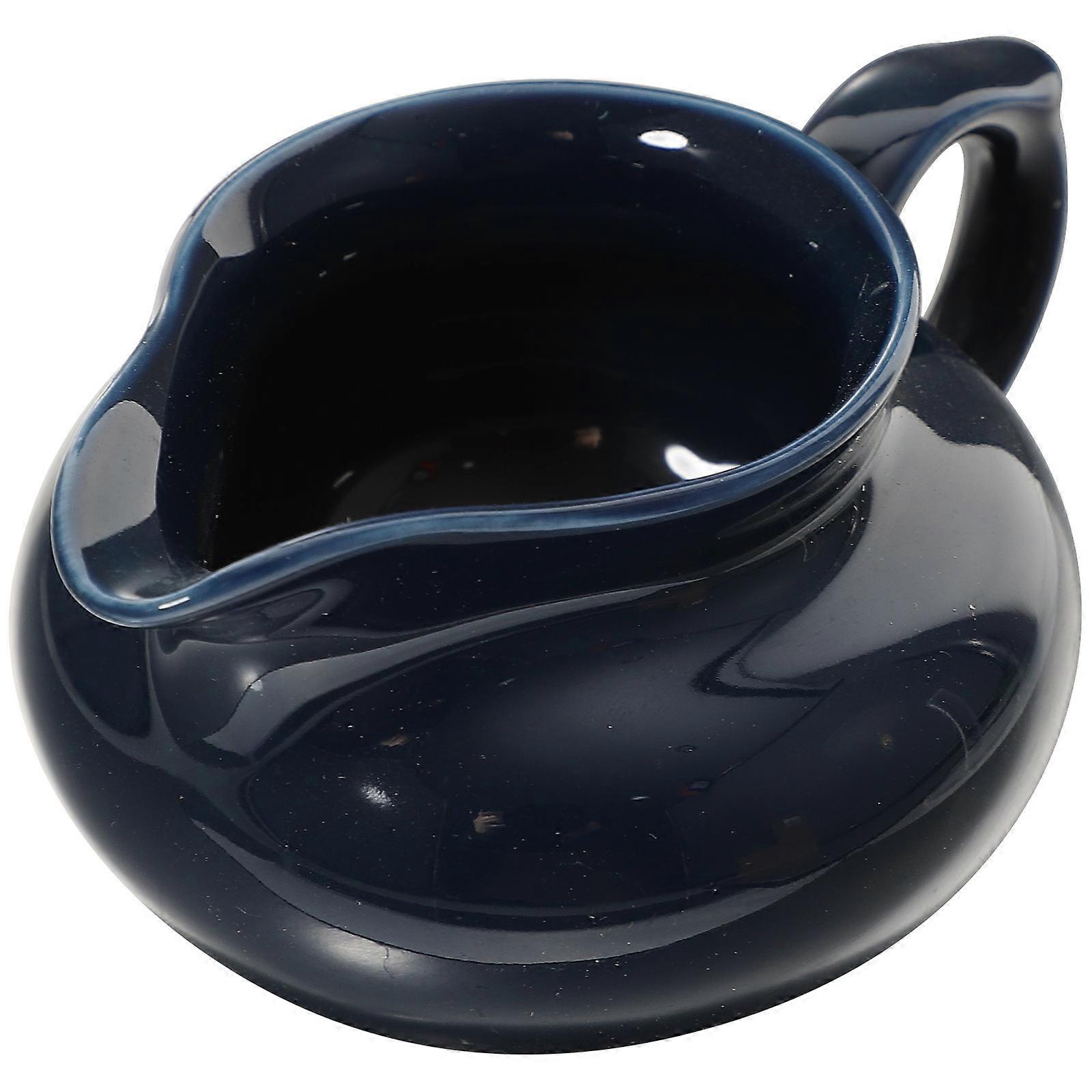 Blue Ceramic Gravy Bowl for Storage Use Strong and Fits Modern Home Style 6.5 Inches