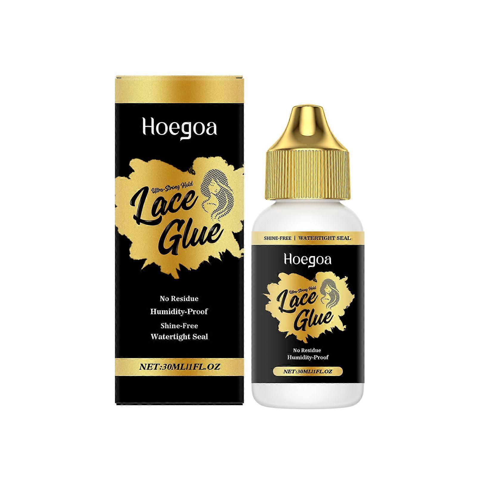 Lace Wig Glue - Strong Hold Glue for Lace Front Wigs and Hair - Invisible Bonding - Formulated for Oily Skin - Non Toxic - Humidity Resistant & Water-