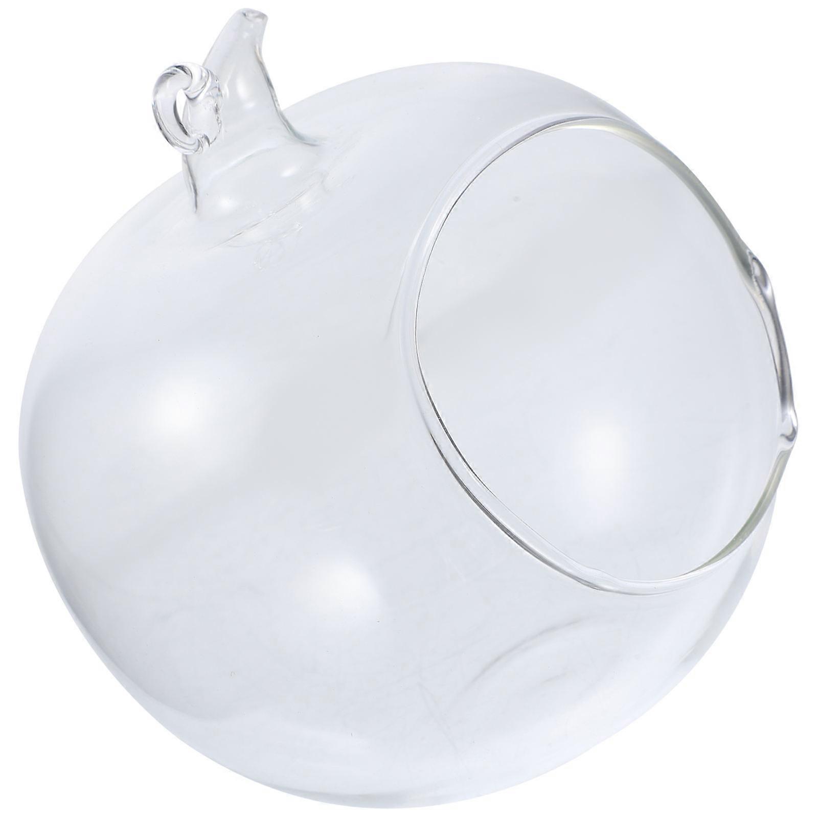 Creative Glass Tealight Holder Ornament For Pub And Decoration Transparent Color 11X10X10CM Windproof 1Set