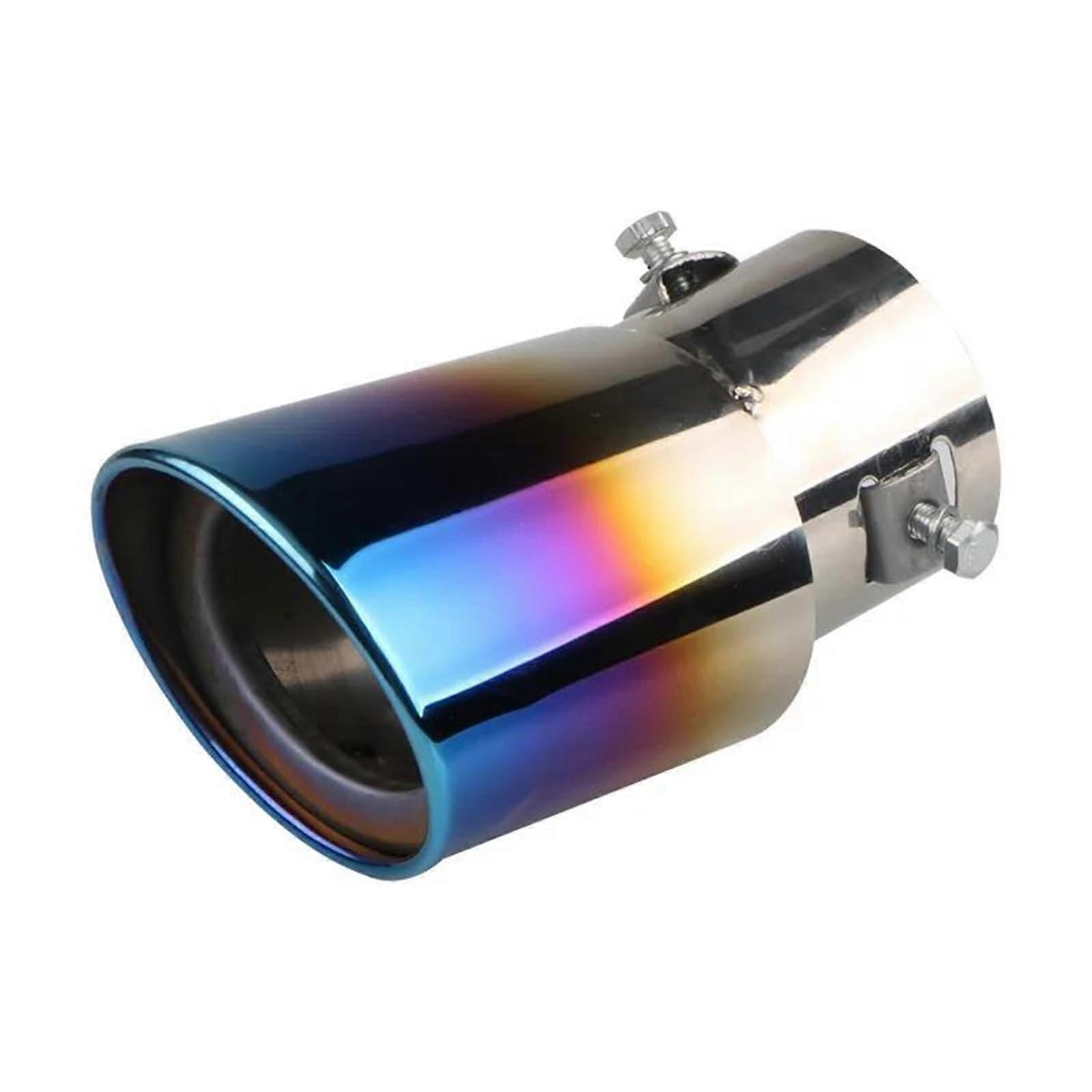 Universal Auto Exhaust Pipe Round Stainless Steel Muffler Tip Chrome Tailpipe End Tip Suitable for Most Vehicles