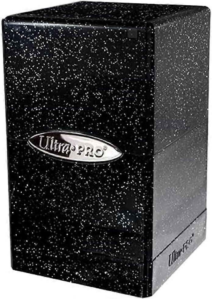 Satin Tower Deck Box - Glitter Black