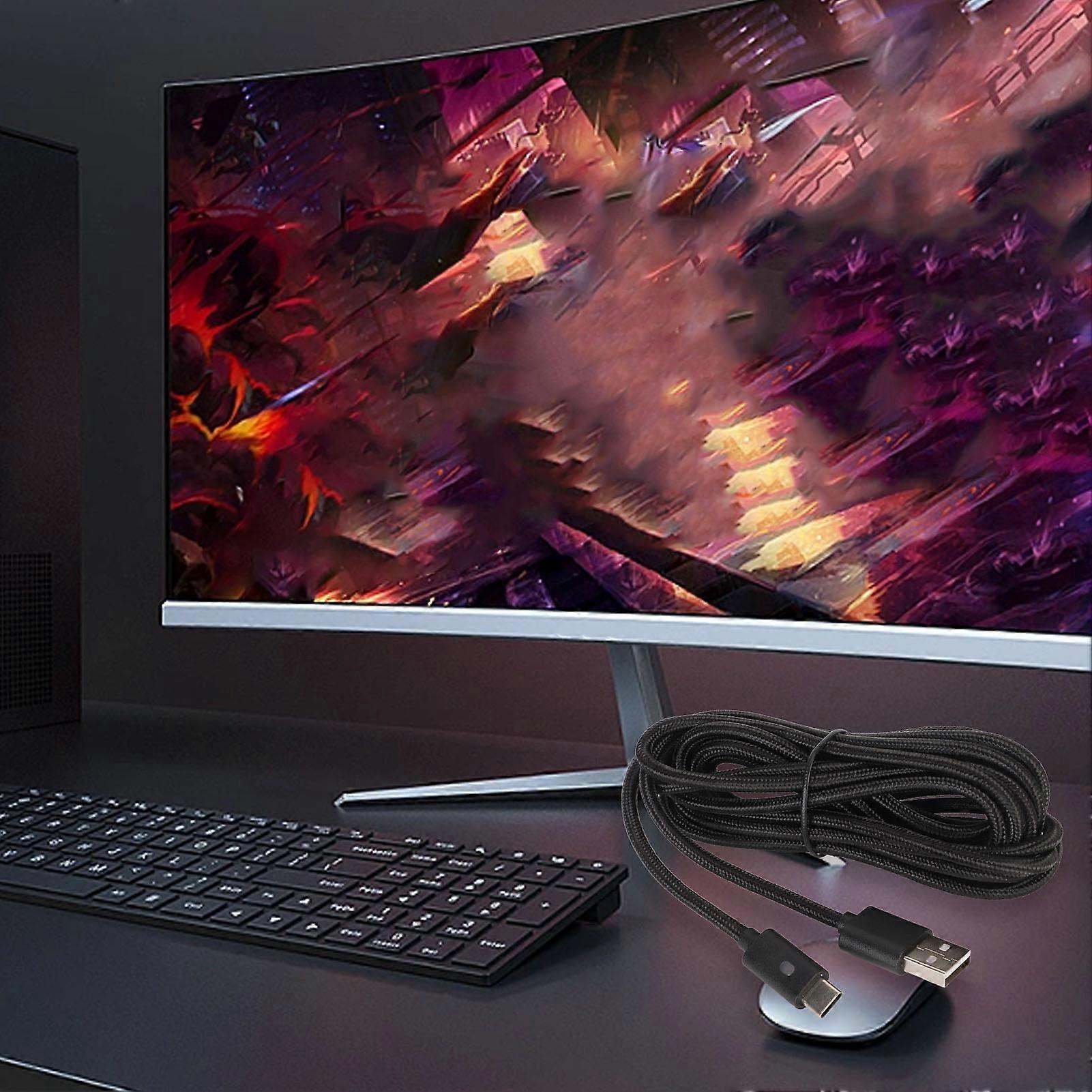 for Xbox Series Charging Cable Nylon Braiding Fast Charging USB Type C Charger Cord with LED Indicator for PS5 9.8ft 