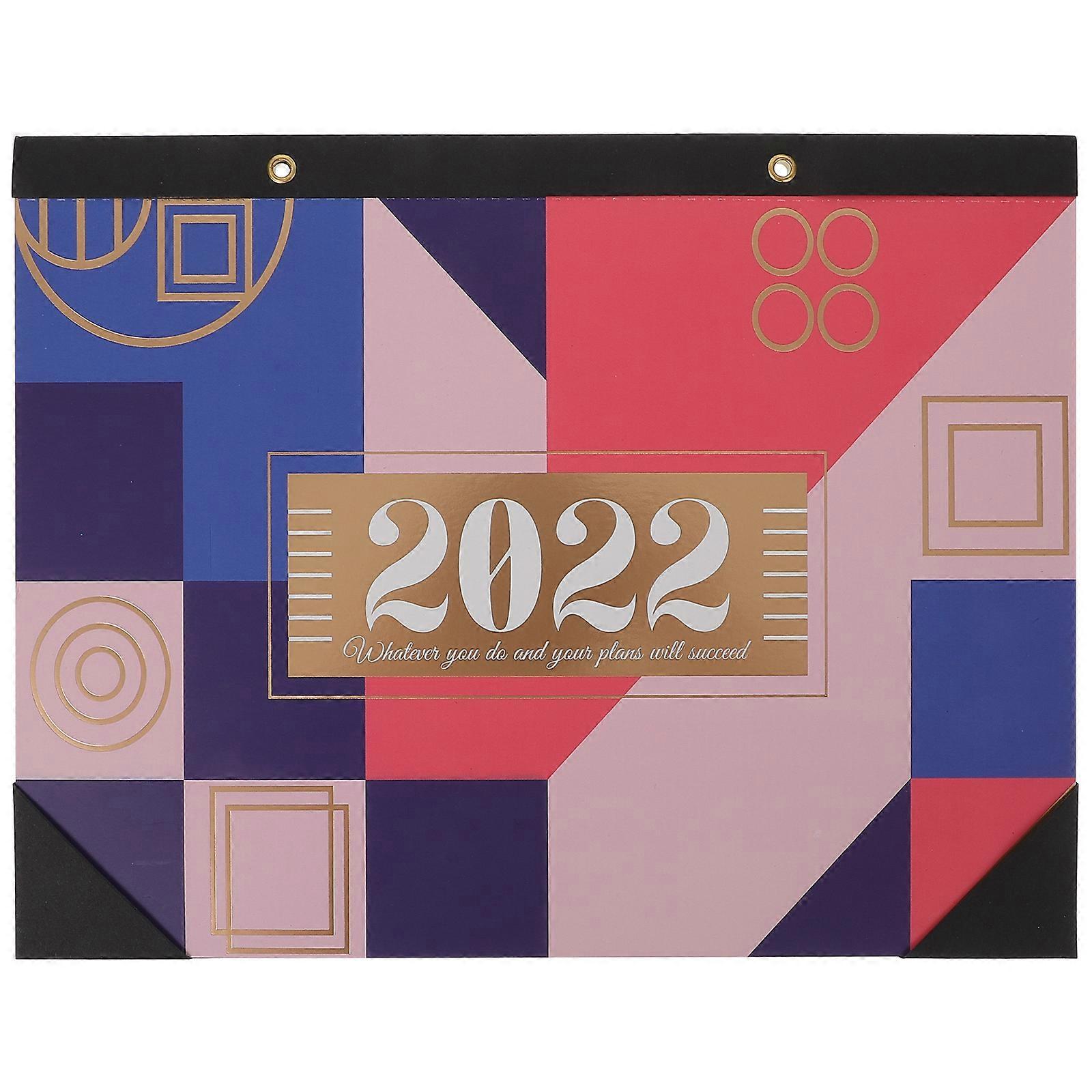 2022 Wall Calendar Note-Taking Daily Planning 30X23.1X0.5cm Simple Design 1Pack