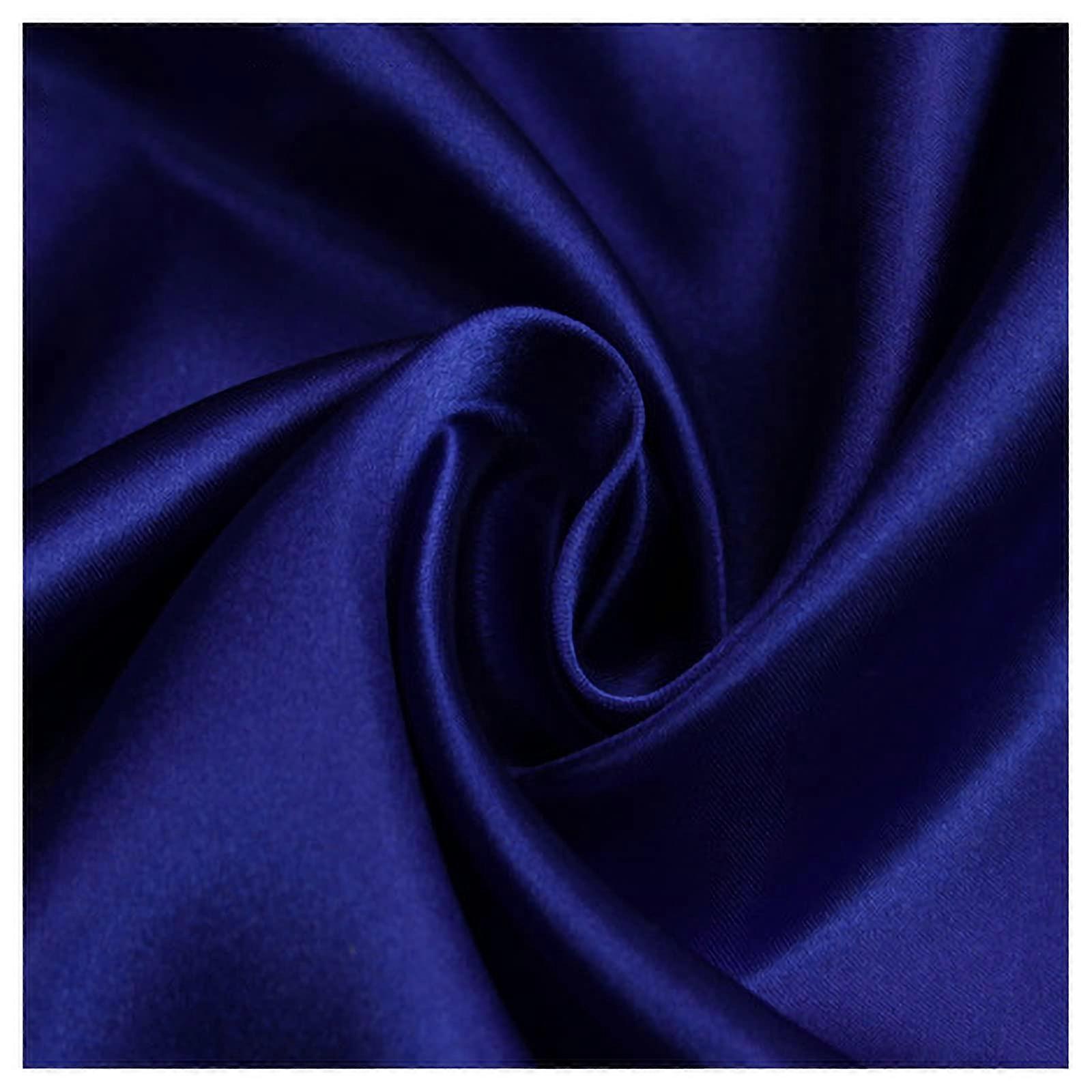 Satin fabric by the meter density satin fabric 150cm wide for handmade clothing (Color: royal blue)