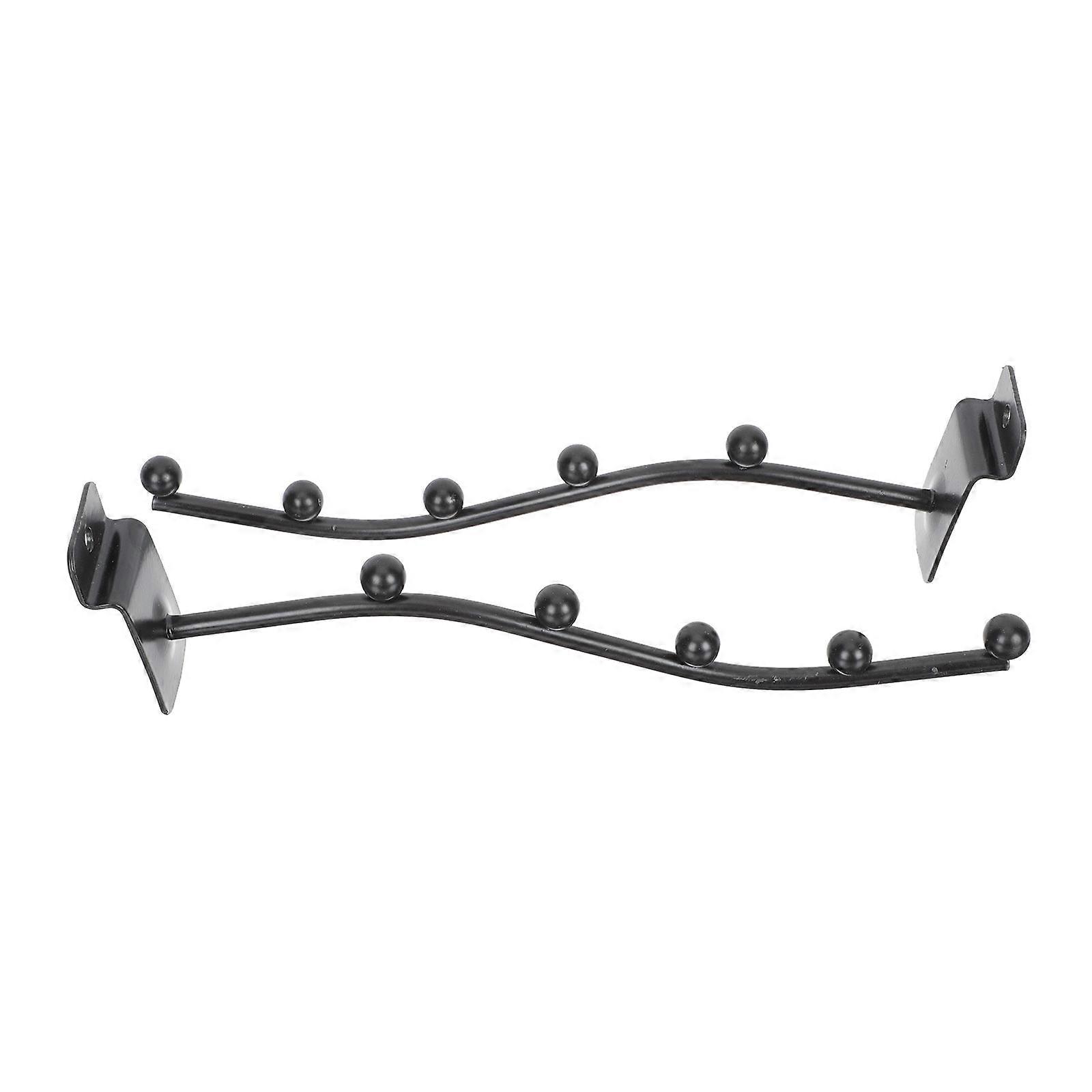 Groove Board Flute Hanger Durable Wall Mounted Display Holder for Flutes, 2pcs Set
