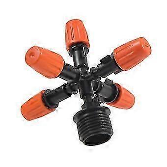 1/2" Mist Sprinkler 5-way Fog Sprinkler Nozzle Adjustable Misting Mist Water 1set Automatic Flower Watering Garden Atomizer