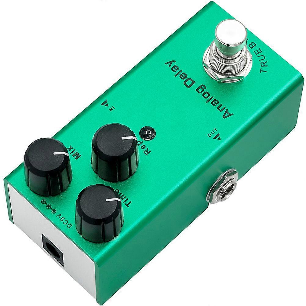 True Bypass Delay Pedal for Electric Guitar Practitioners with LED Indicator Dark Green 1Pack