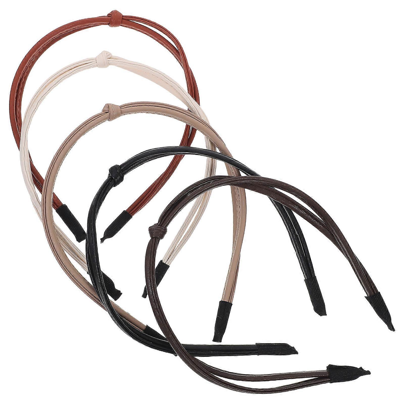 5pcs Women's Knotted Headbands Thin Milk and Stylish Fall Accessories for Effortless Elegance