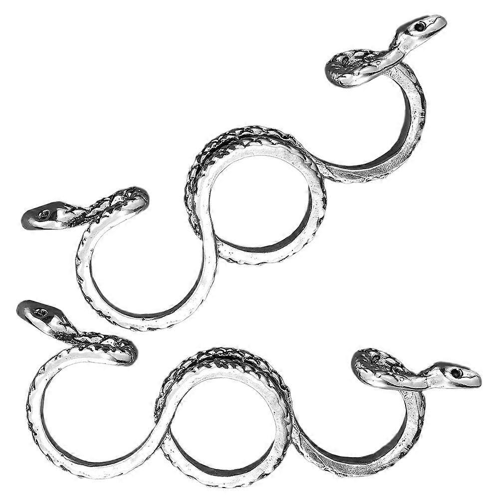 Vintage Snake Open Ring Set for Men – Unique Punk Style Finger Jewelry for Daily Wear – Stylish Boyfriend
