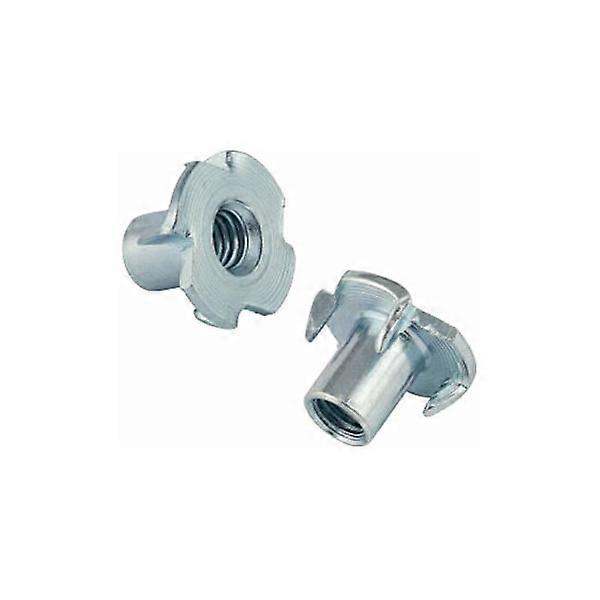 T-Nut Pronged Nut 4-Sided Nut Prong Coupling M8 x 11 mm 50 pcs