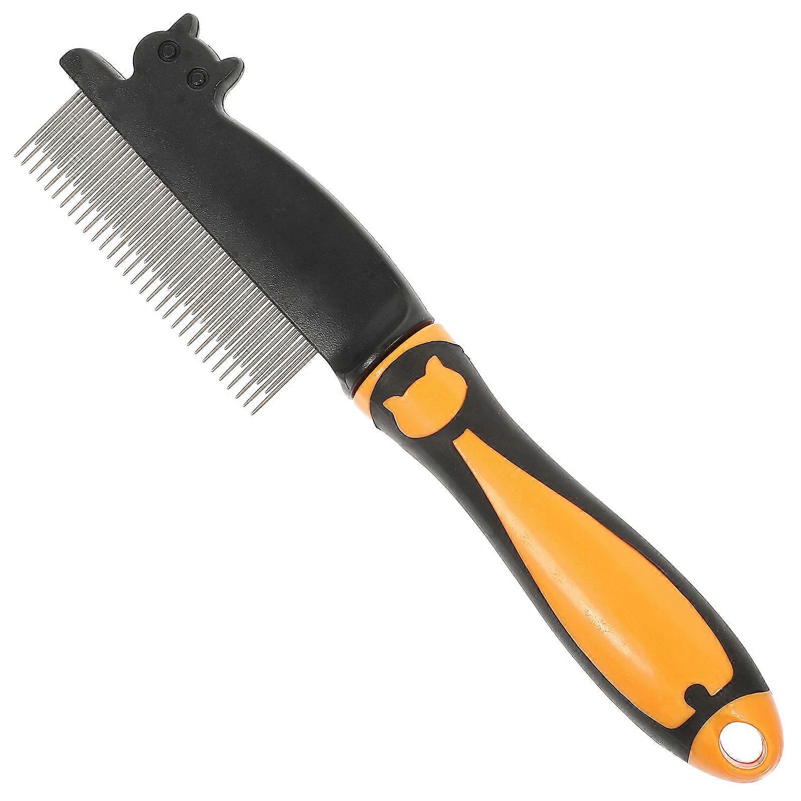 Blue Pet Hair Comb for Dog and Cat Made of ABS and Stainless Steel Ergonomic Design 7.5 Inches