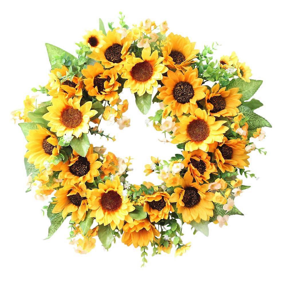 Thanksgiving Wreath with Artificial Flowers for Holiday Atmosphere