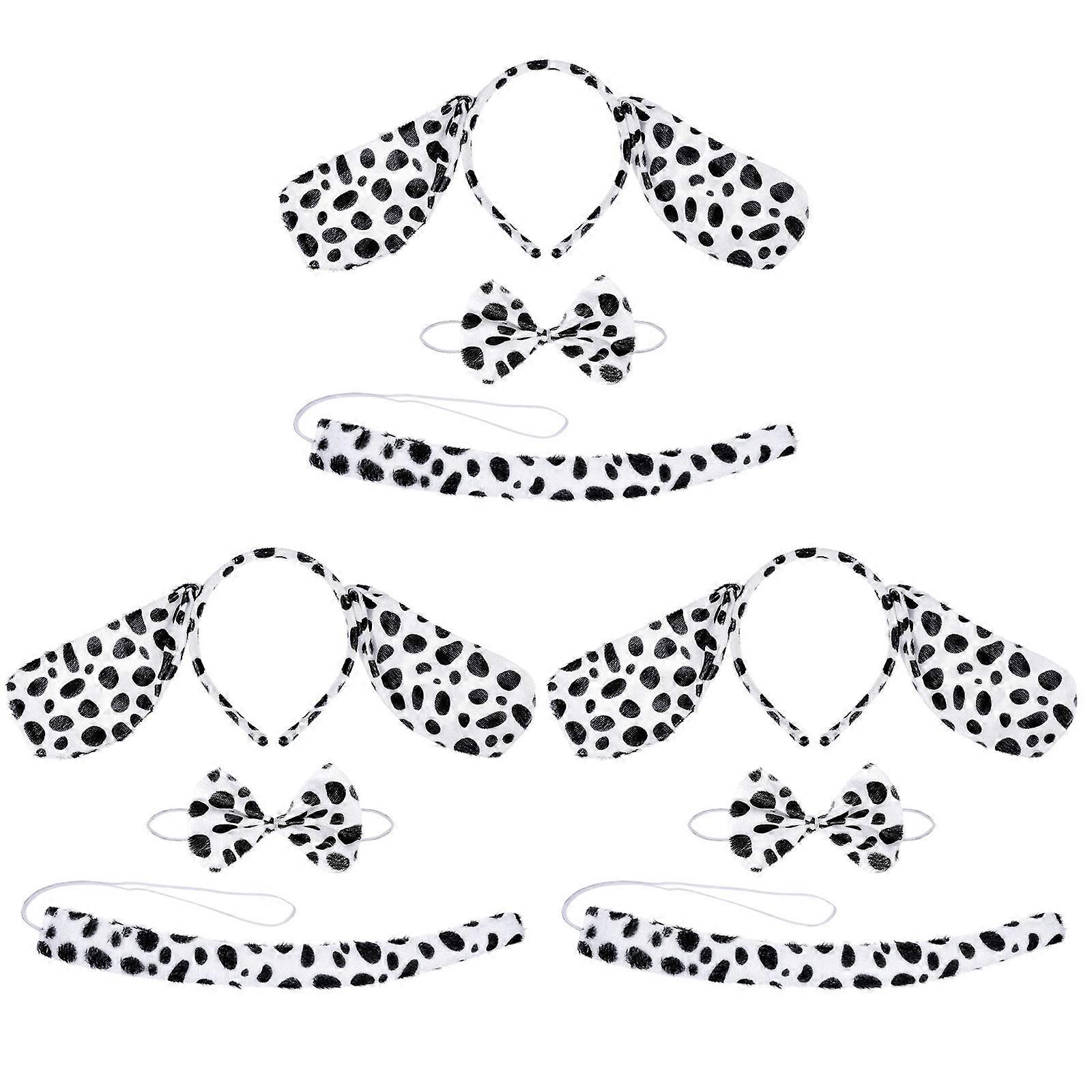 Dog Ear Headbands for Festive Use,Creative Costume Piece,Includes Bow Ties and Tails