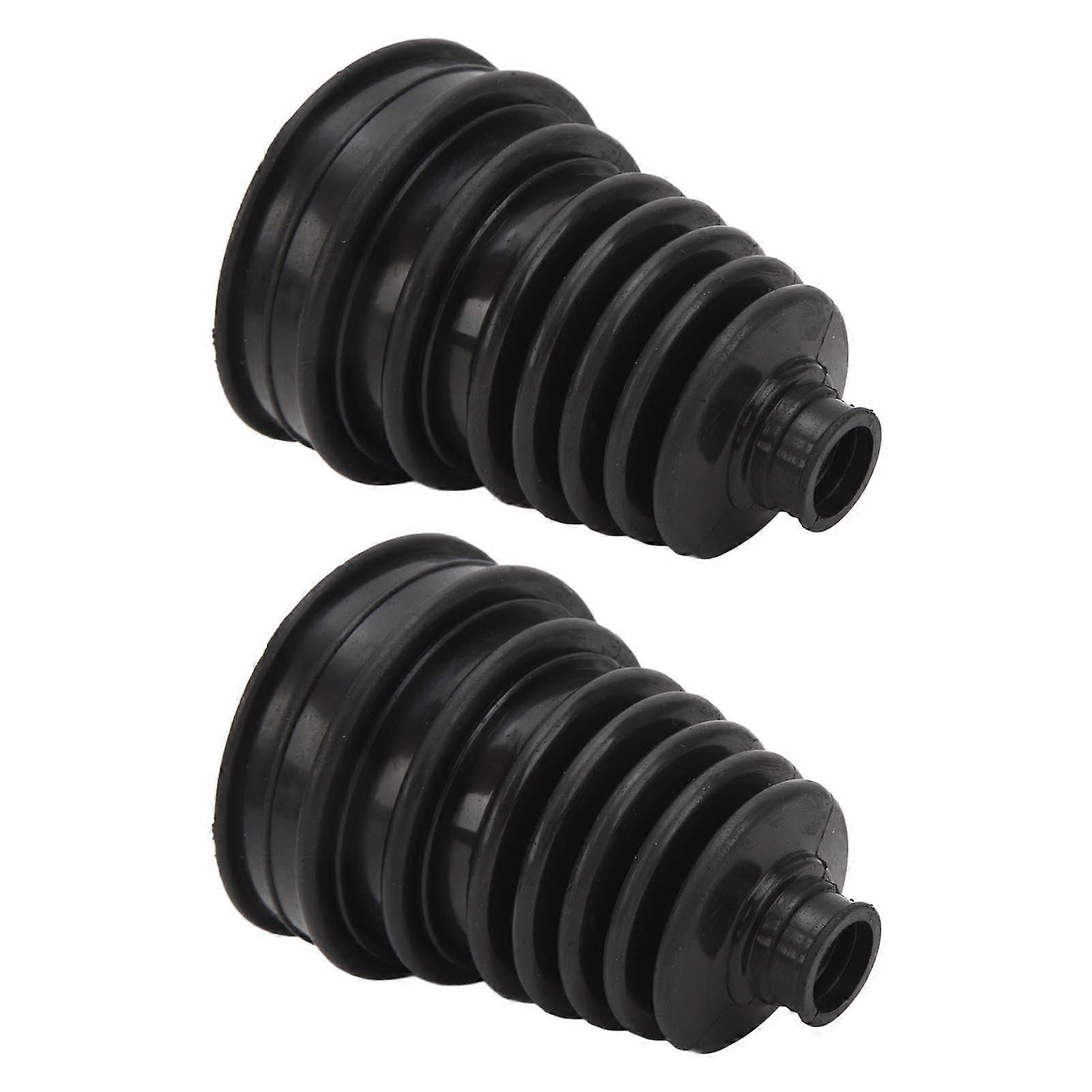 2pcs CV Cuffs, 4.7 Inch Automotive Universal Joint Cuff Set with Constant Speed and 4 Clamps for Car Compatibility - Black