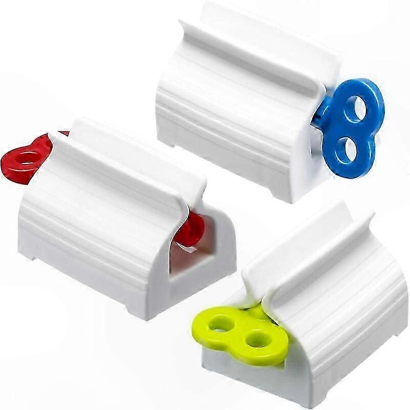 3-Pack Toothpaste Squeezer Stand with Swivel Function for Bathroom Use (Assorted Colors)