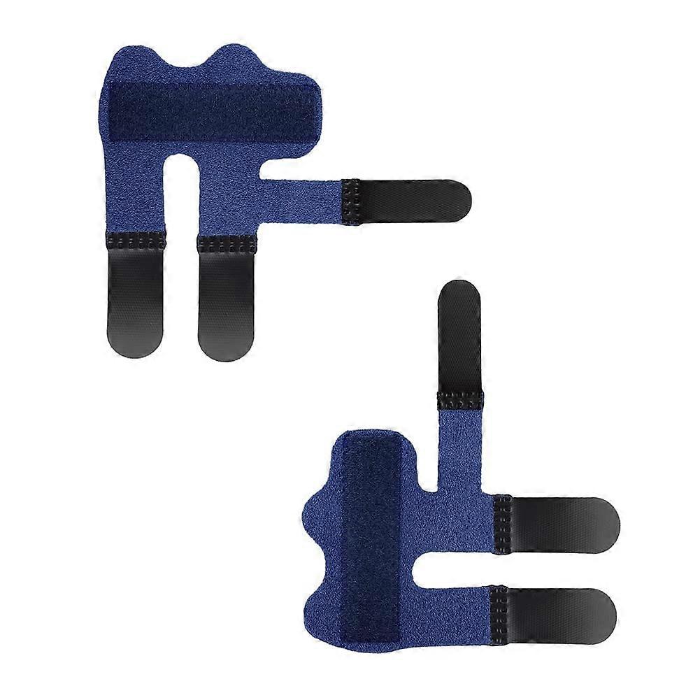 Blue Finger Splints Pack of 2, Adjustable Trigger Finger Orthosis for Pain Relief and Protection of Broken Fingers