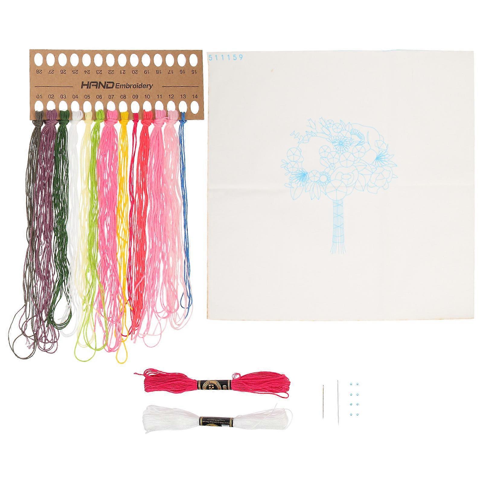 DIY Embroidery Kit for Embroidery Tools in Assorted Color 18X18cm for Leisure Time Activities 1 Set