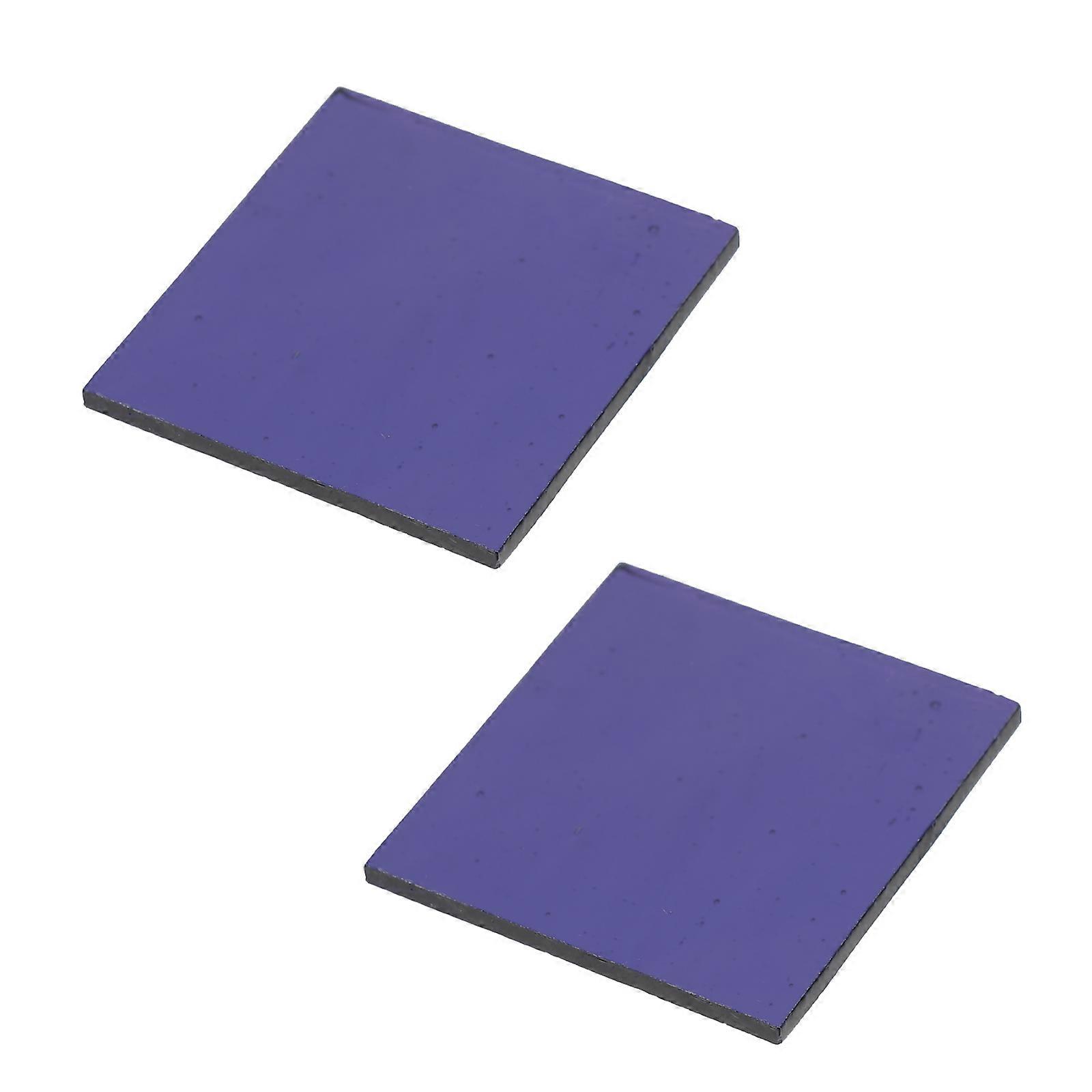Blue Cobalt Glass Lightweight Chemistry Experiment Supplies for Lab and High Temp Furnace Use, Portable Laboratory Tool (2pcs)