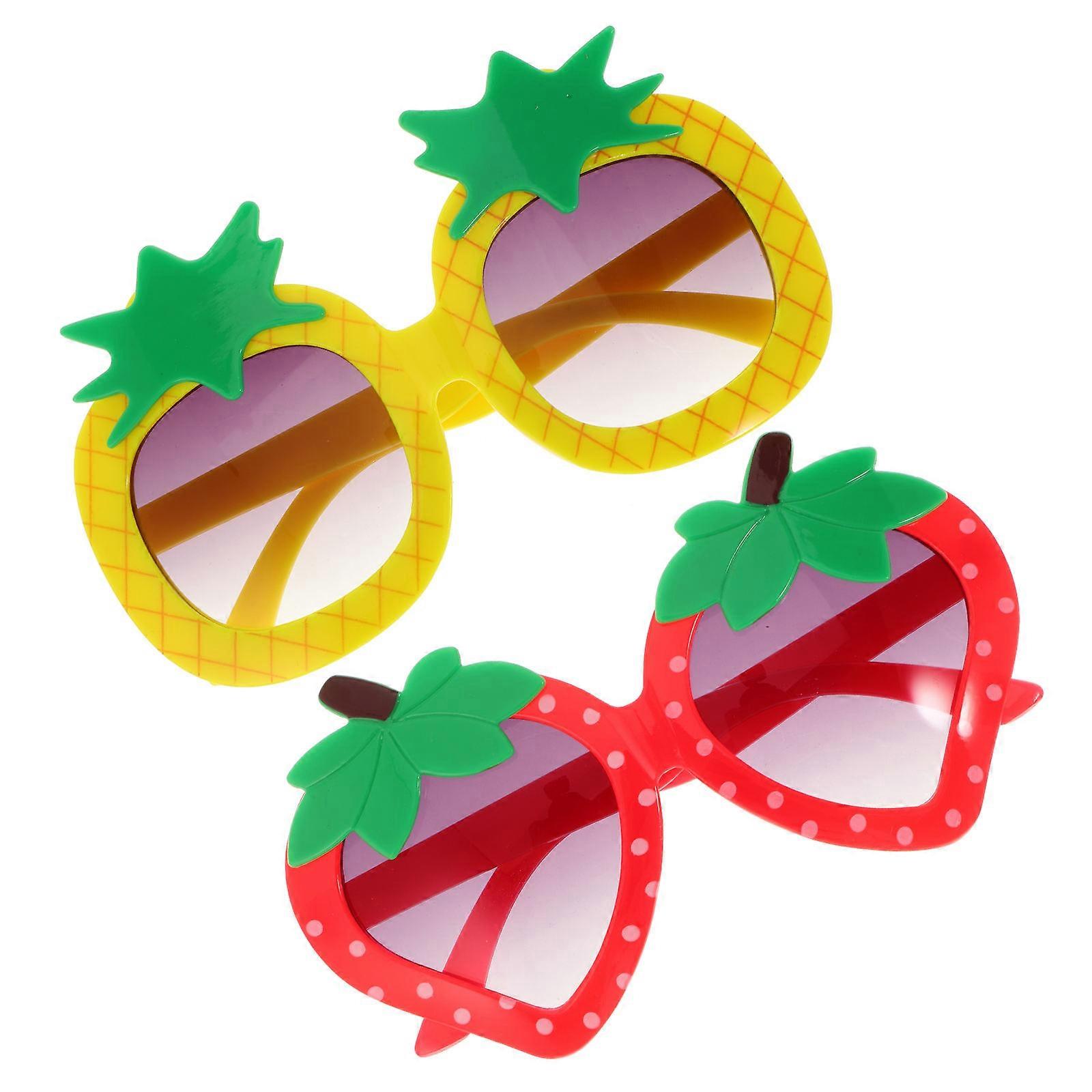 Vibrant Photo Booth Props Glasses Designed For Kids And Adults Suitable For Birthday And Casual Party Events With Assorted Color 2Pcs
