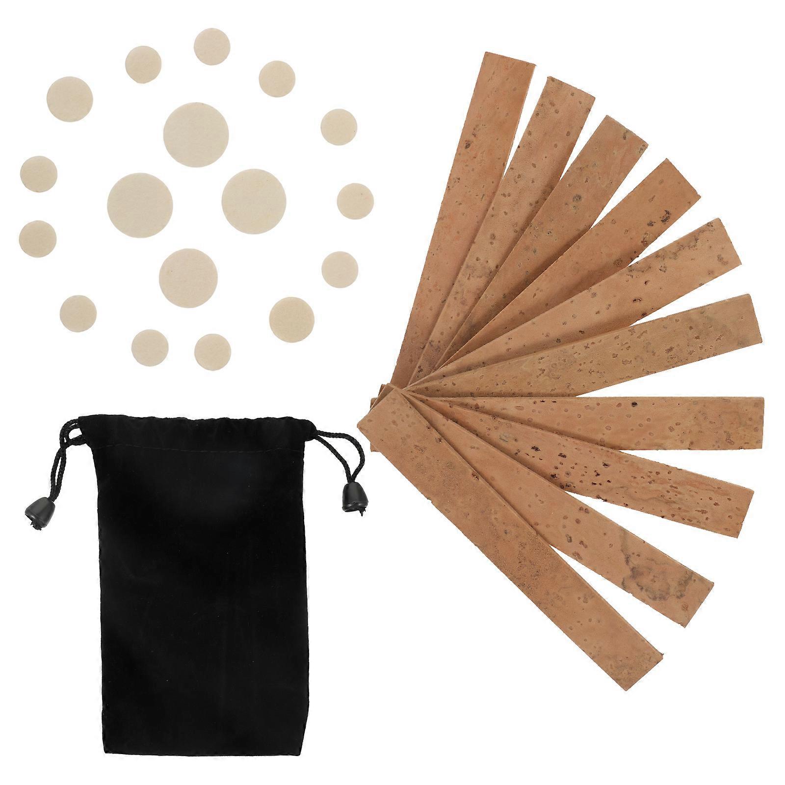 Clarinet Neck Cork Pad Set with Storage Bag Durable Woodwind Repair Accessory for Clarinet Maintenance and Instrument Repair