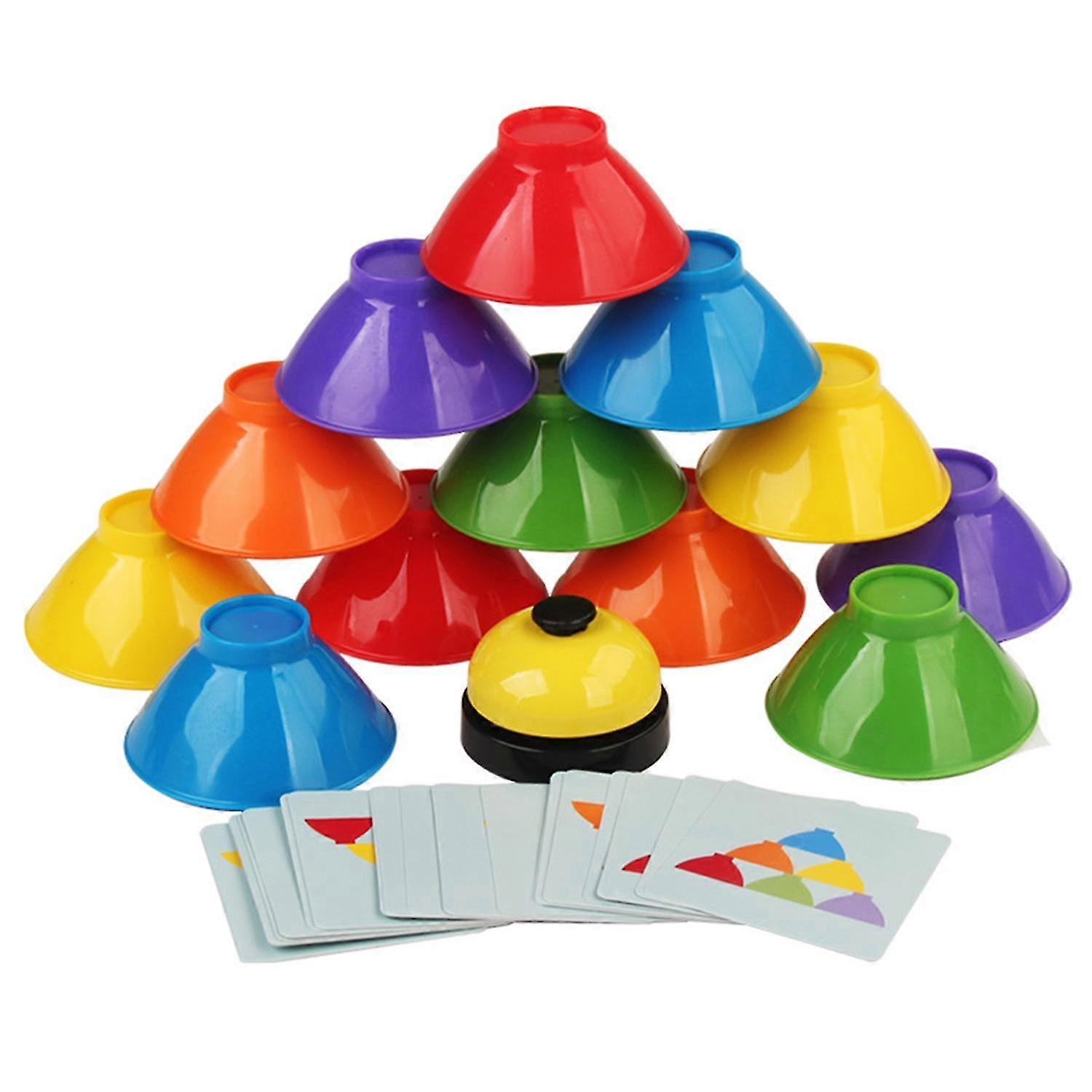 2025 Rainbow Bowl Stacking Game Parent-Child Interactive Educational Focus Training Color Recognition
