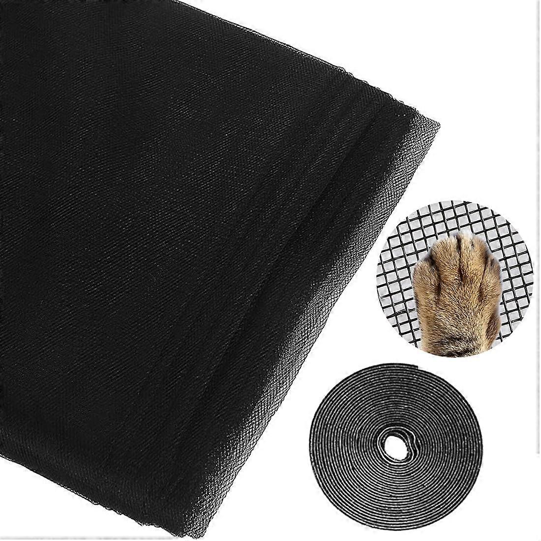 Fly Net 120 X 250 Cm Sold By Metre, Cuttable Replacement Net, Black Fly Screen For Windows, Skylights And Balcony Doors