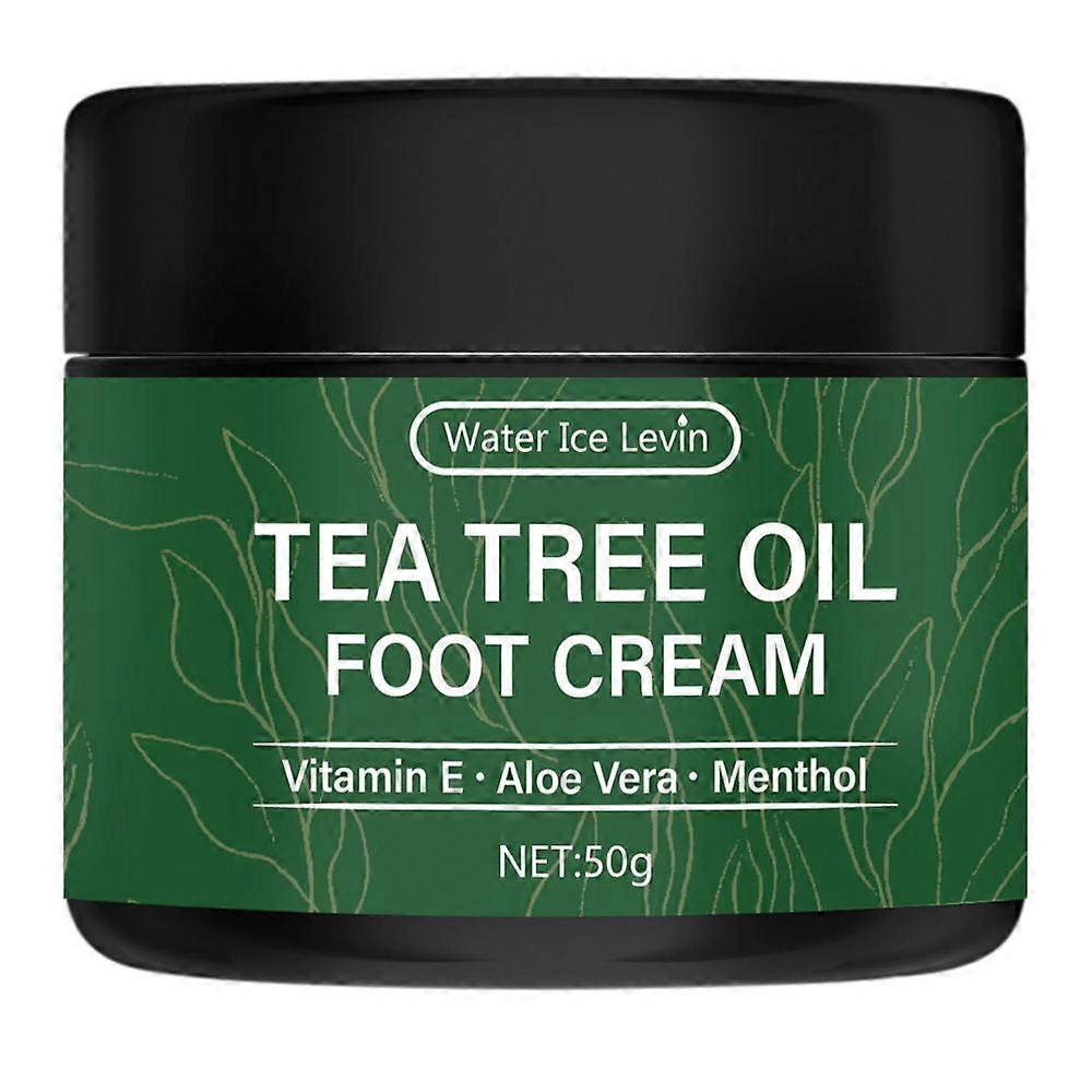 Crema de picioare cu ulei de arbore de ceai pentru picioare uscate crăpate - calusuri, picioare uscate crăpate, mâini, călcâie, cot, unghii și genunchi - Catifelează și hidratează pielea