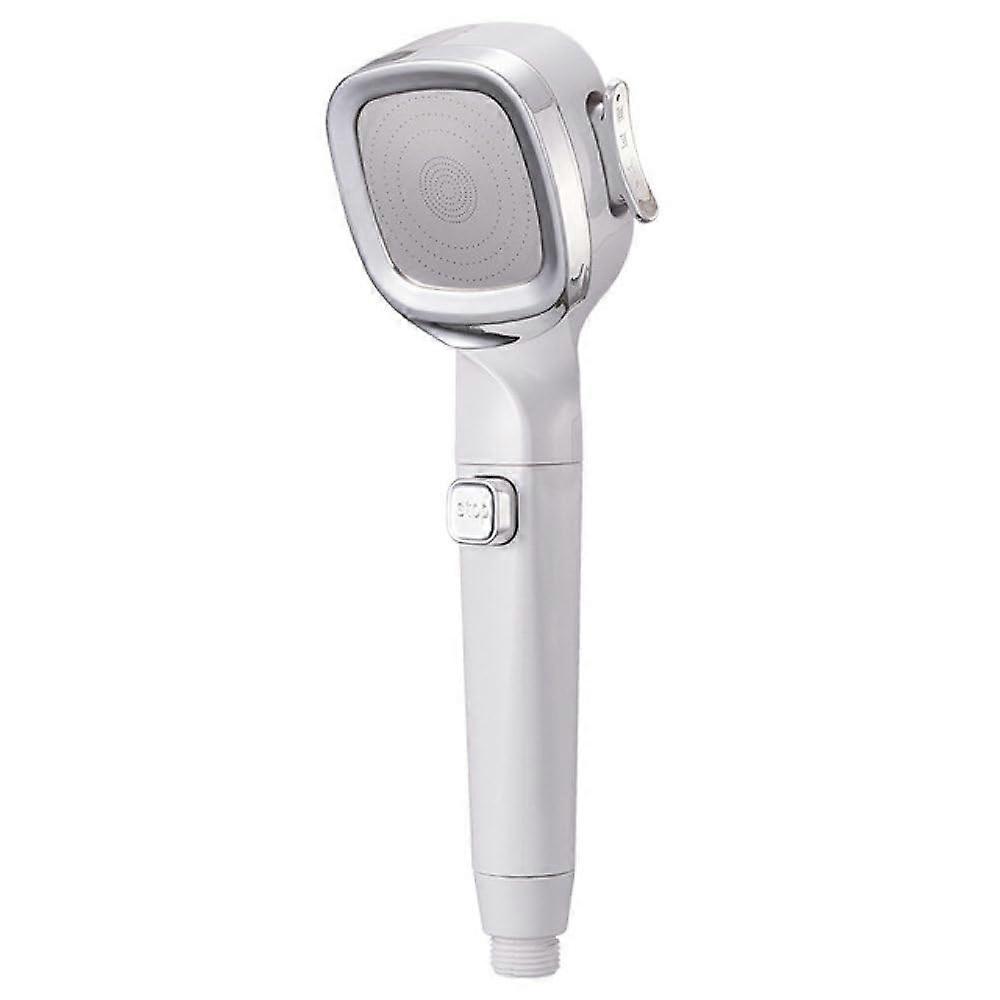 4 Modes Pressure Shower Head with Switch On Off Button Sprayer Water Saving Adjustable Shower Nozzle Filter for Bathroom,White with Filter